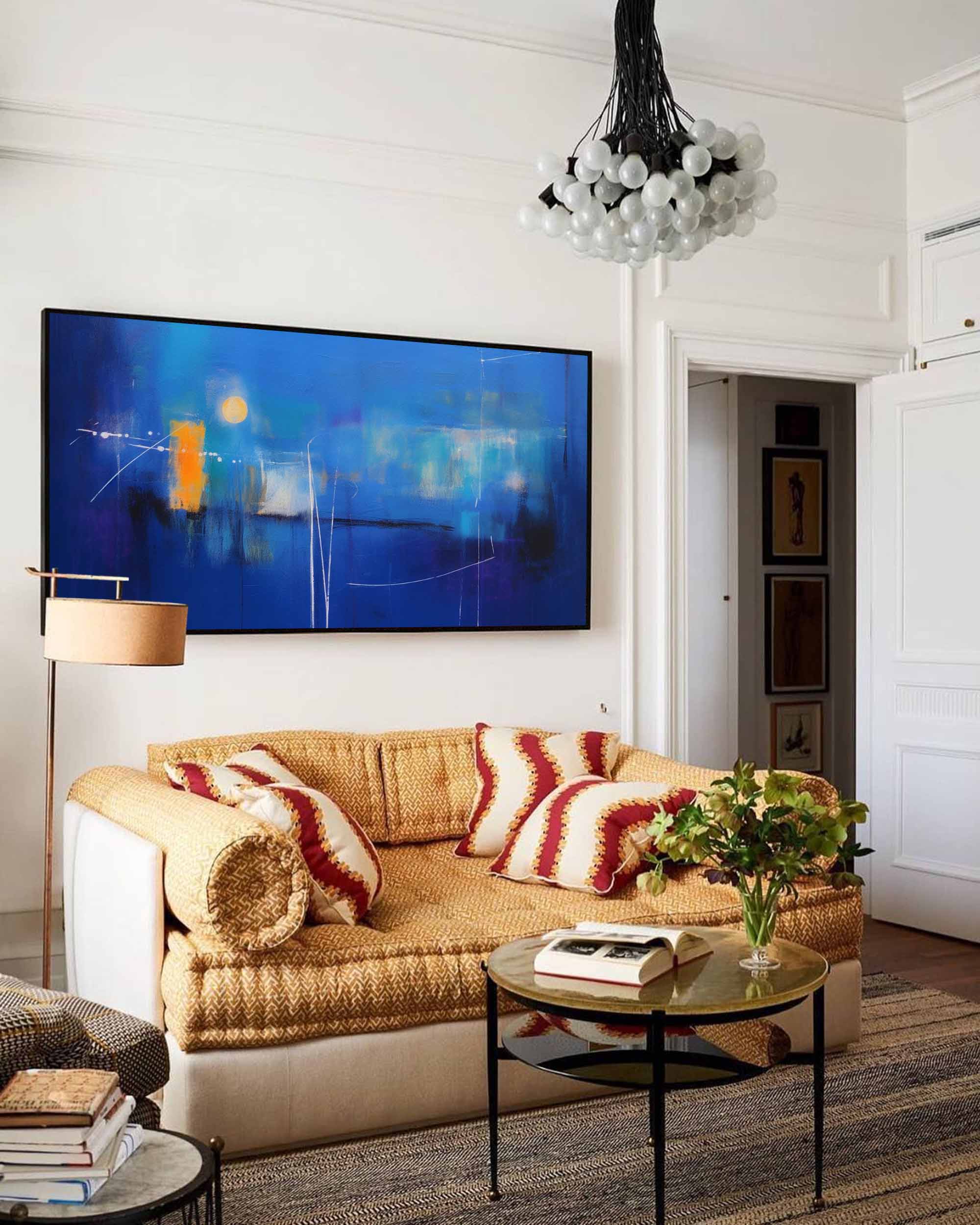 Luminous Blue Abstract Horizon