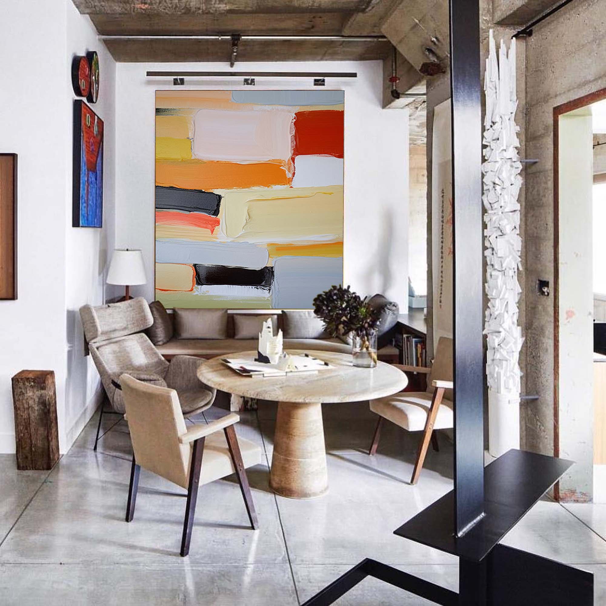 Bold Abstract Block Color Art