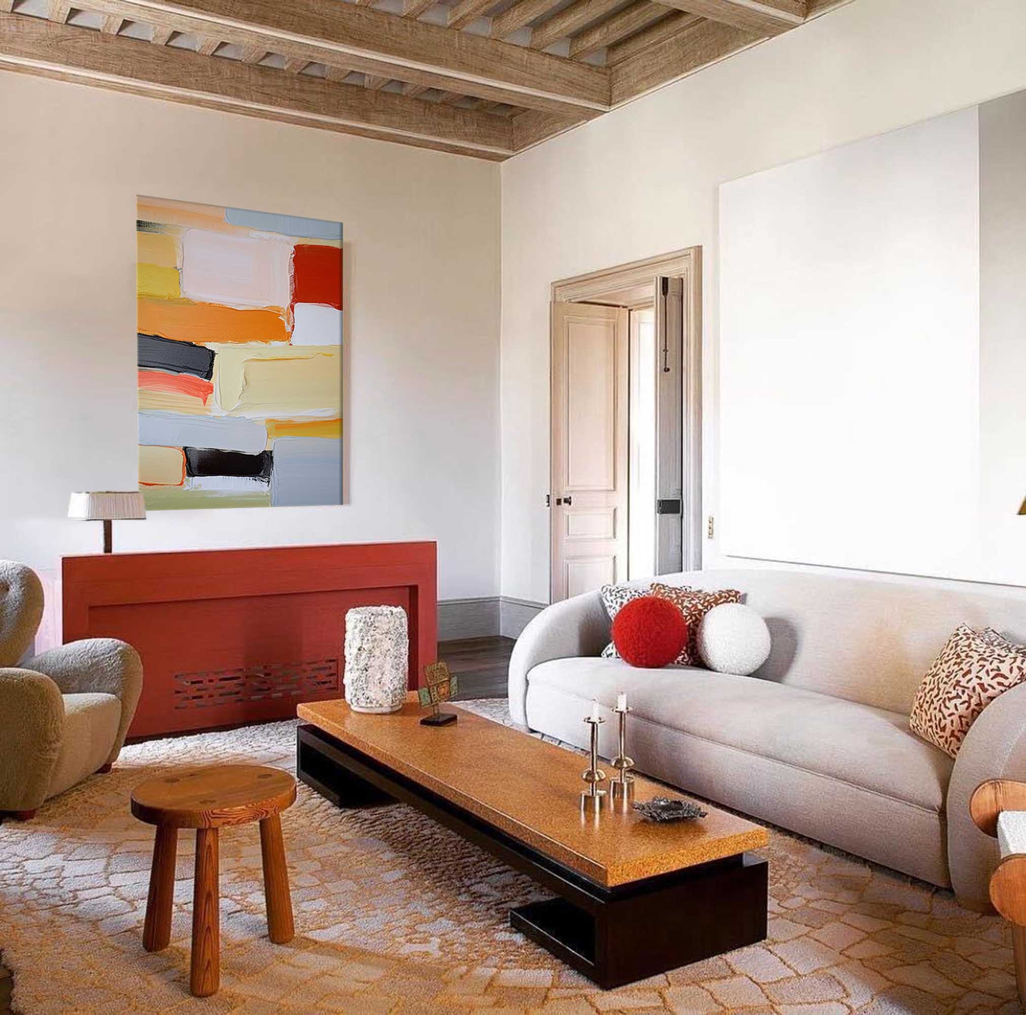 Bold Abstract Block Color Art