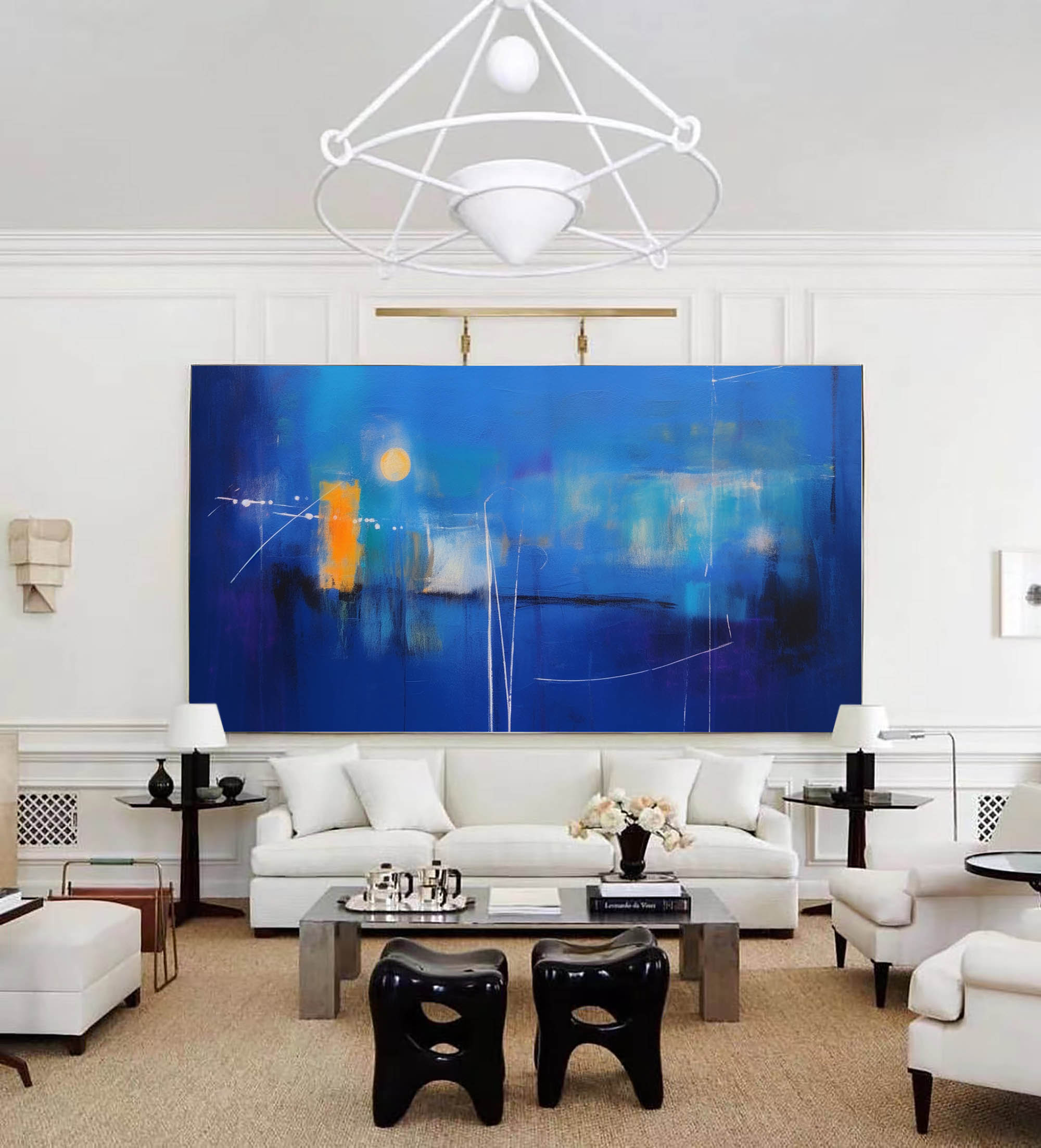 Luminous Blue Abstract Horizon