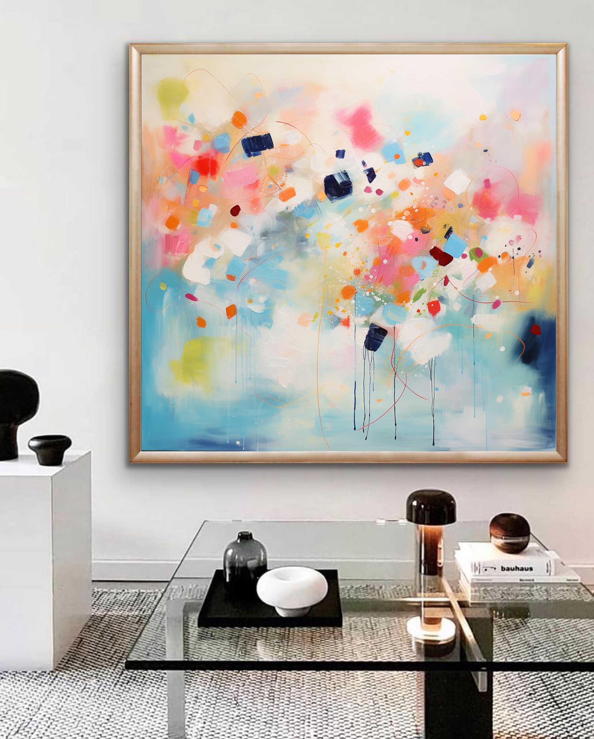 Playful Abstract Color Burst Art