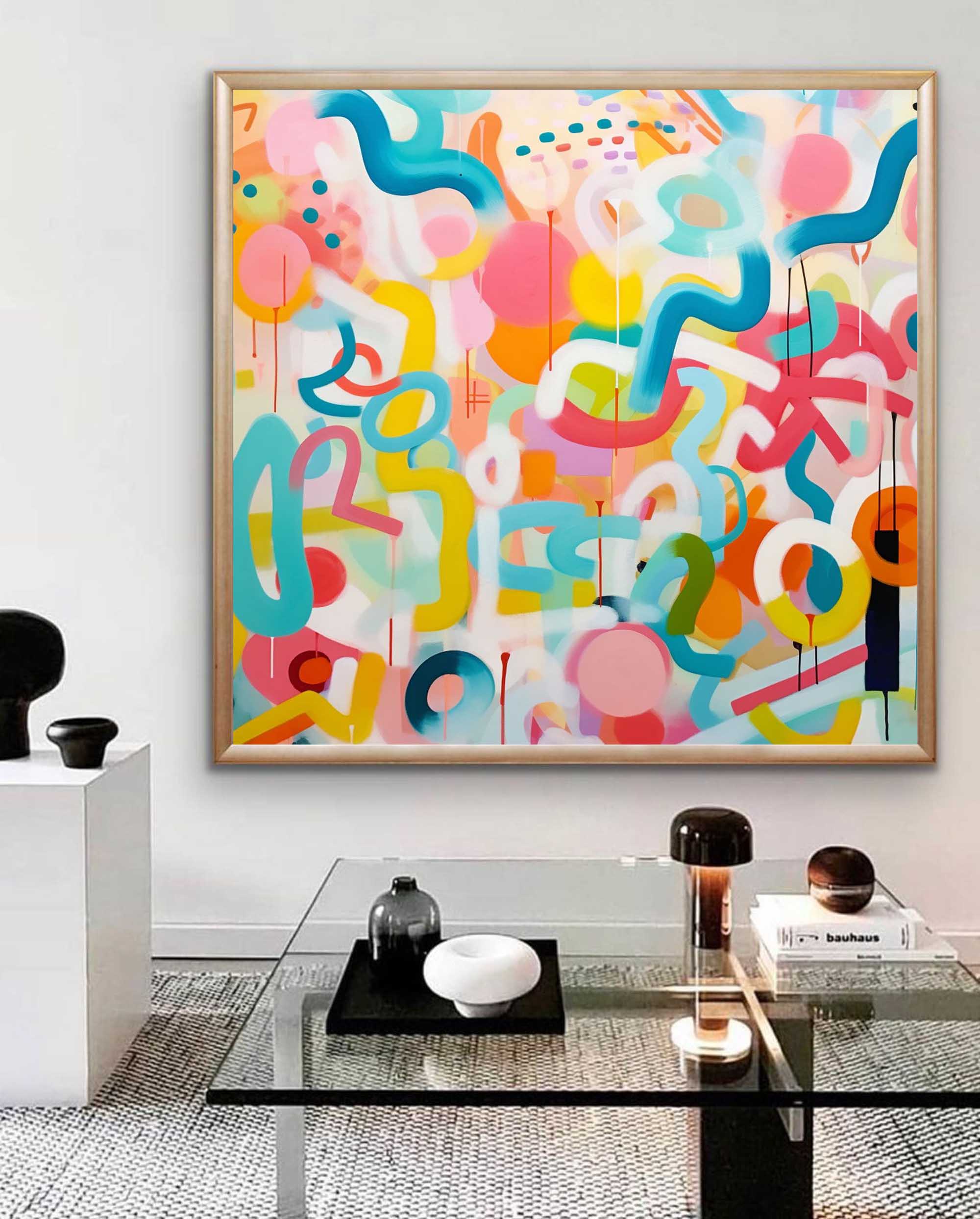 Vibrant Chaos Abstract Explosion