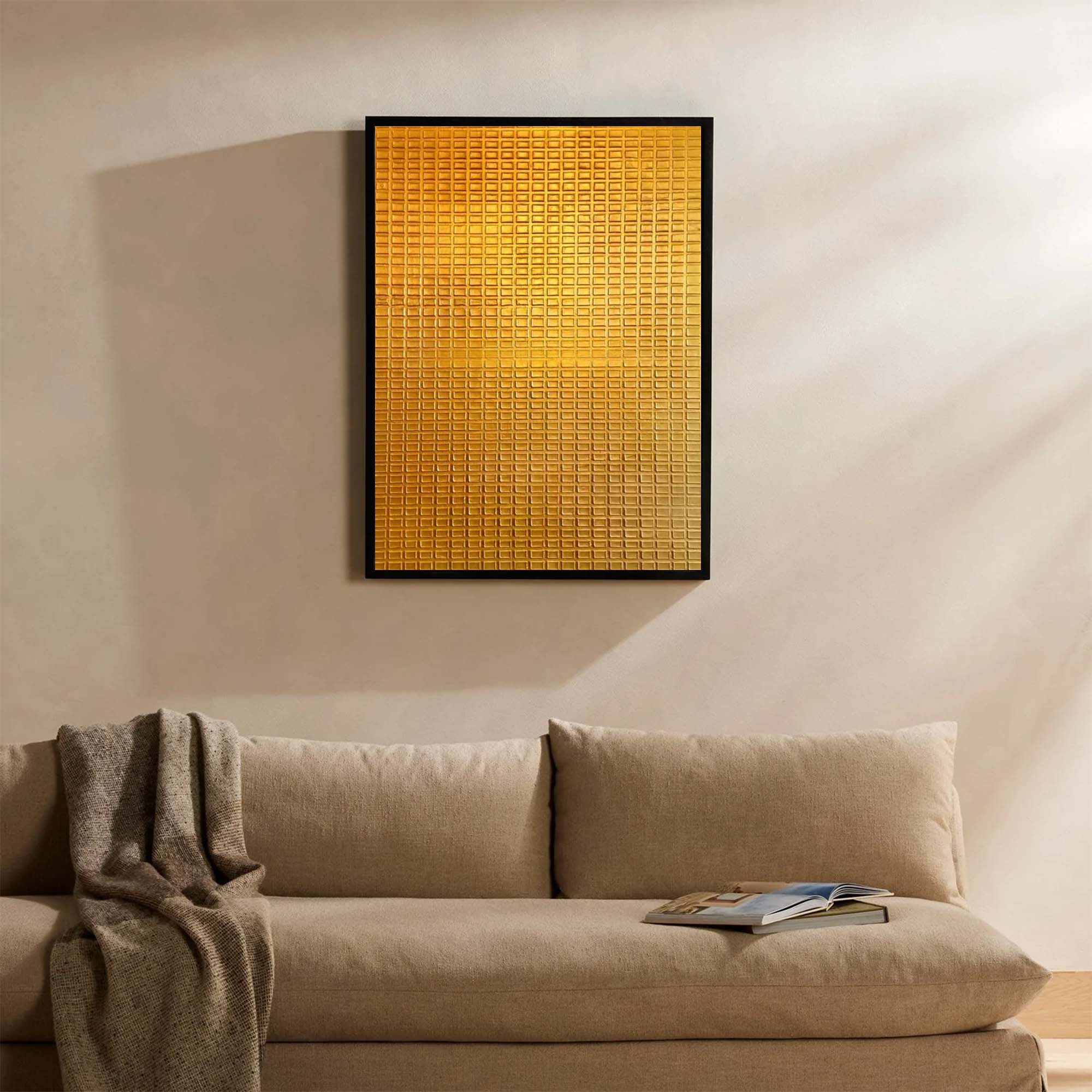 Golden Geometric Textured Artwork