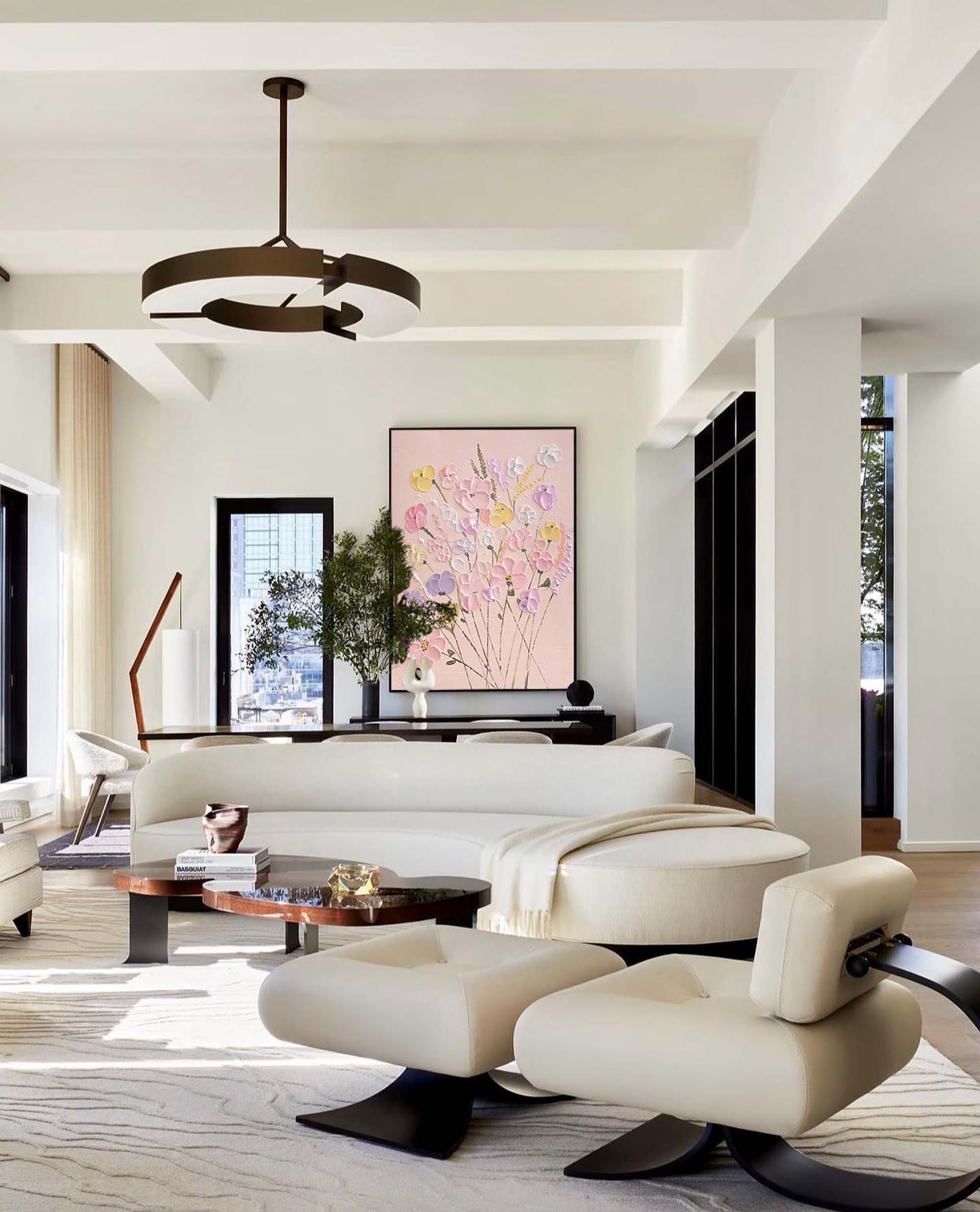 Pastel Floral Bouquet Relief Art