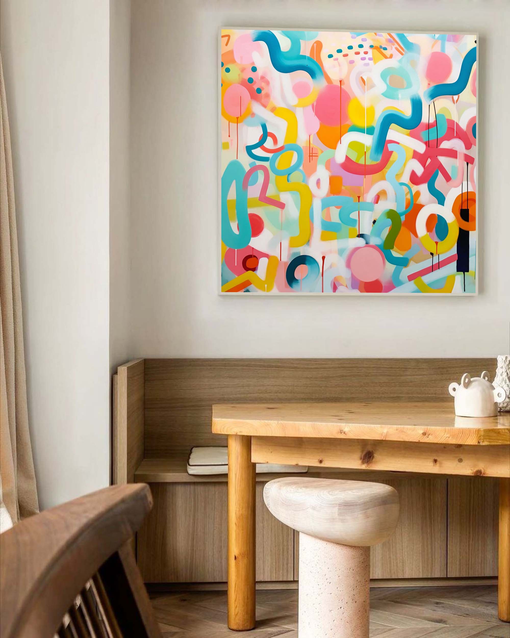 Vibrant Chaos Abstract Explosion