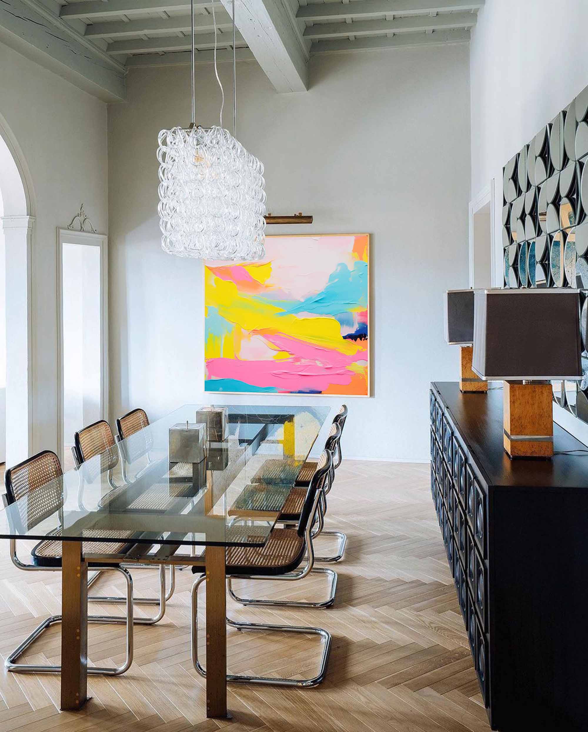 Sunset Glow Abstract Canvas