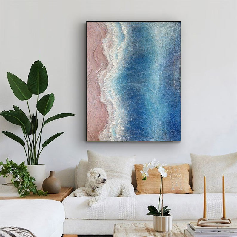 Textured Aerial Coastal Abstract Art