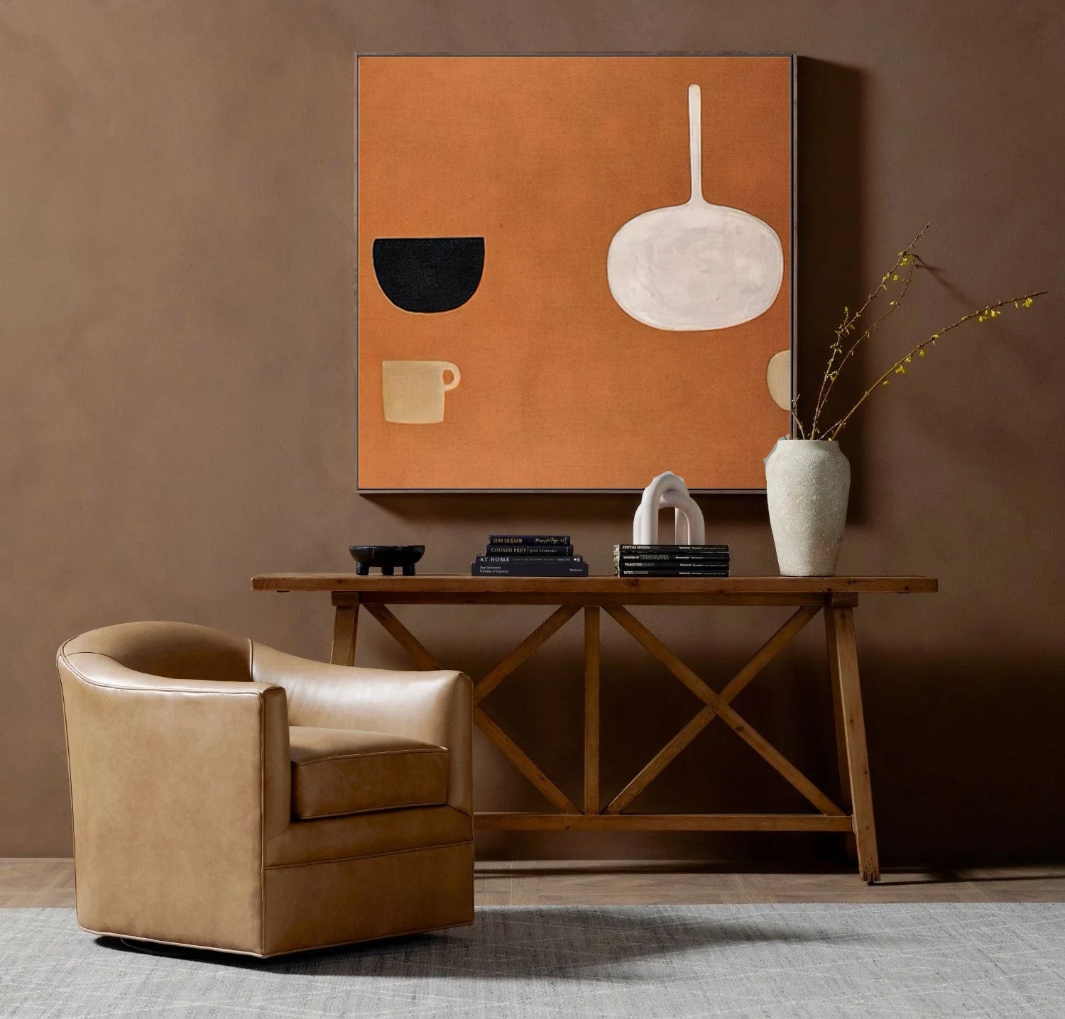 Minimalist Geometric Still Life Oil Painting