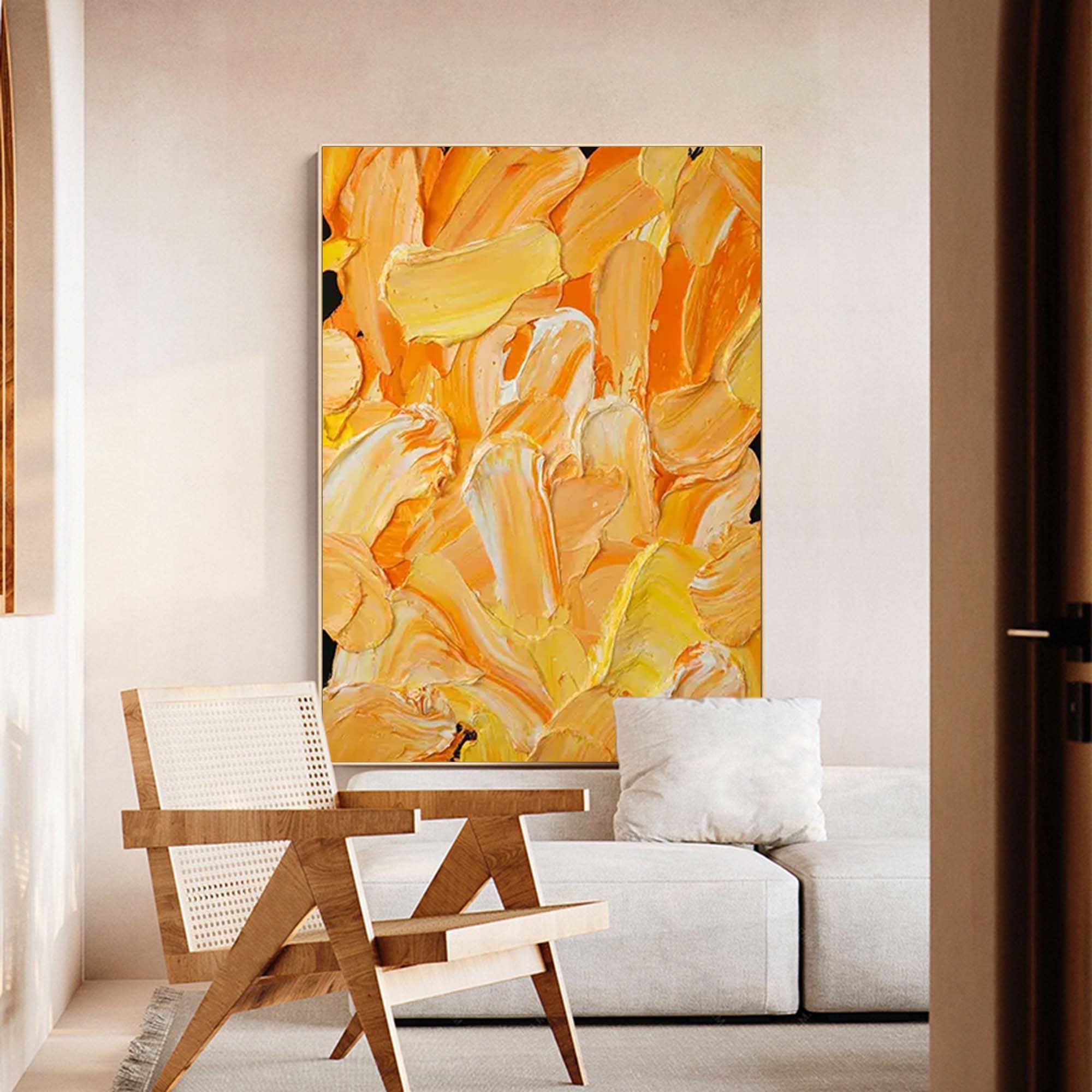 Bold Orange Abstract Palette Art