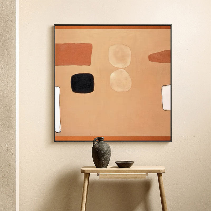 Geometric Minimalist Abstract Oil Painting