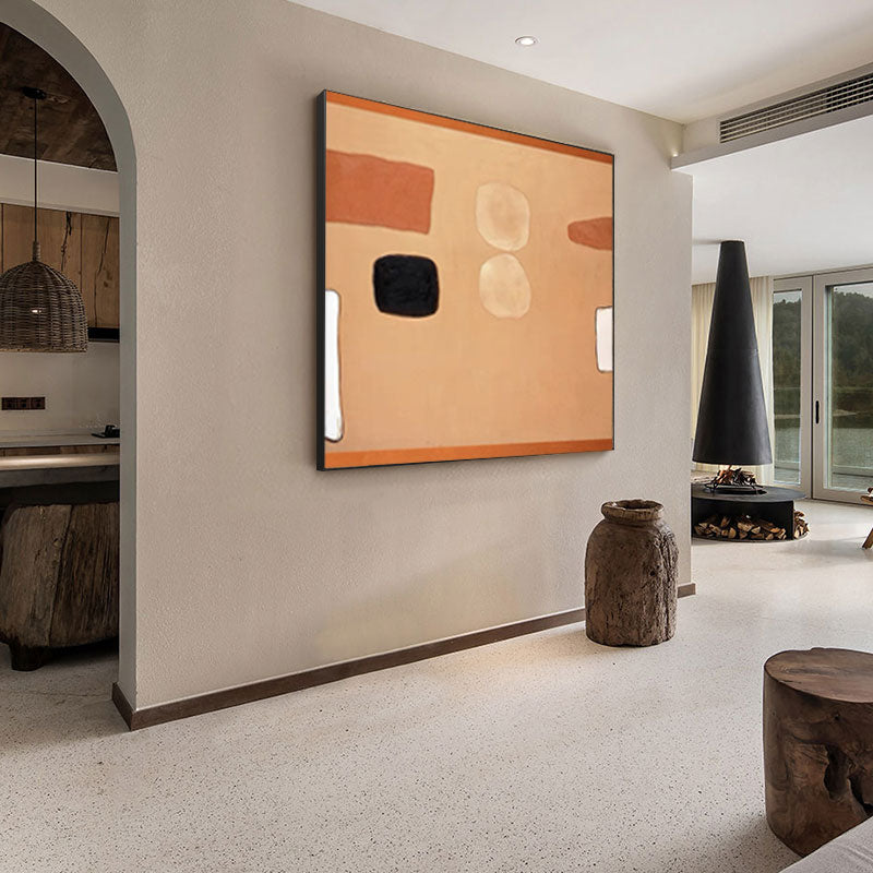 Geometric Minimalist Abstract Oil Painting