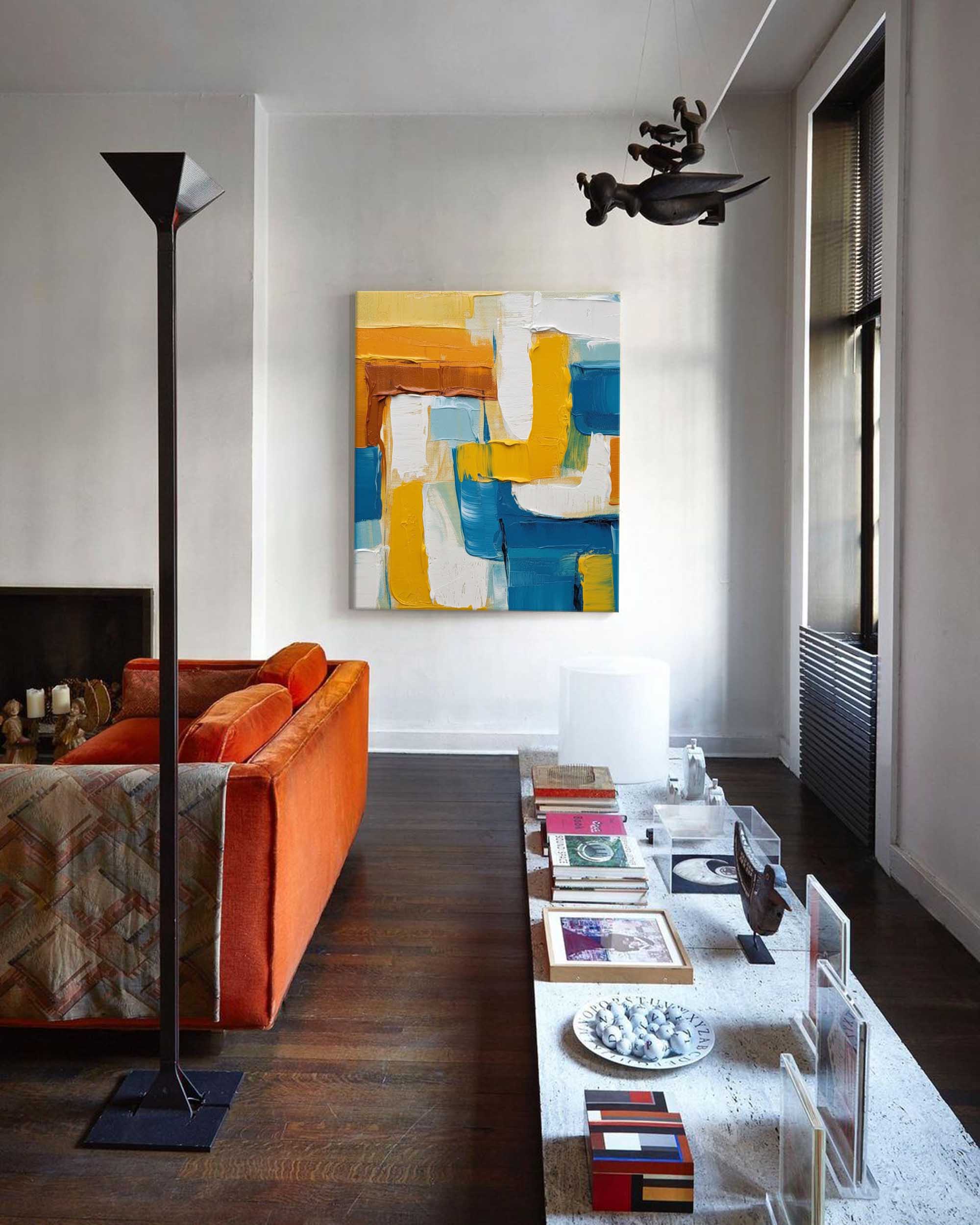 Layered Harmony in Blue and Gold