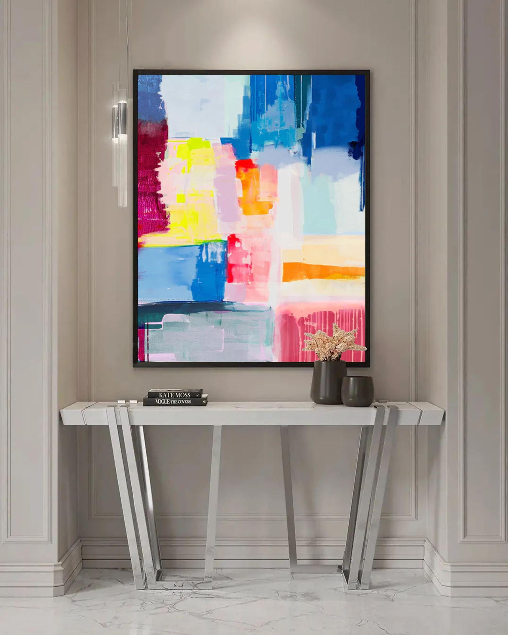 Colorful Abstract Expressionist Canvas Art