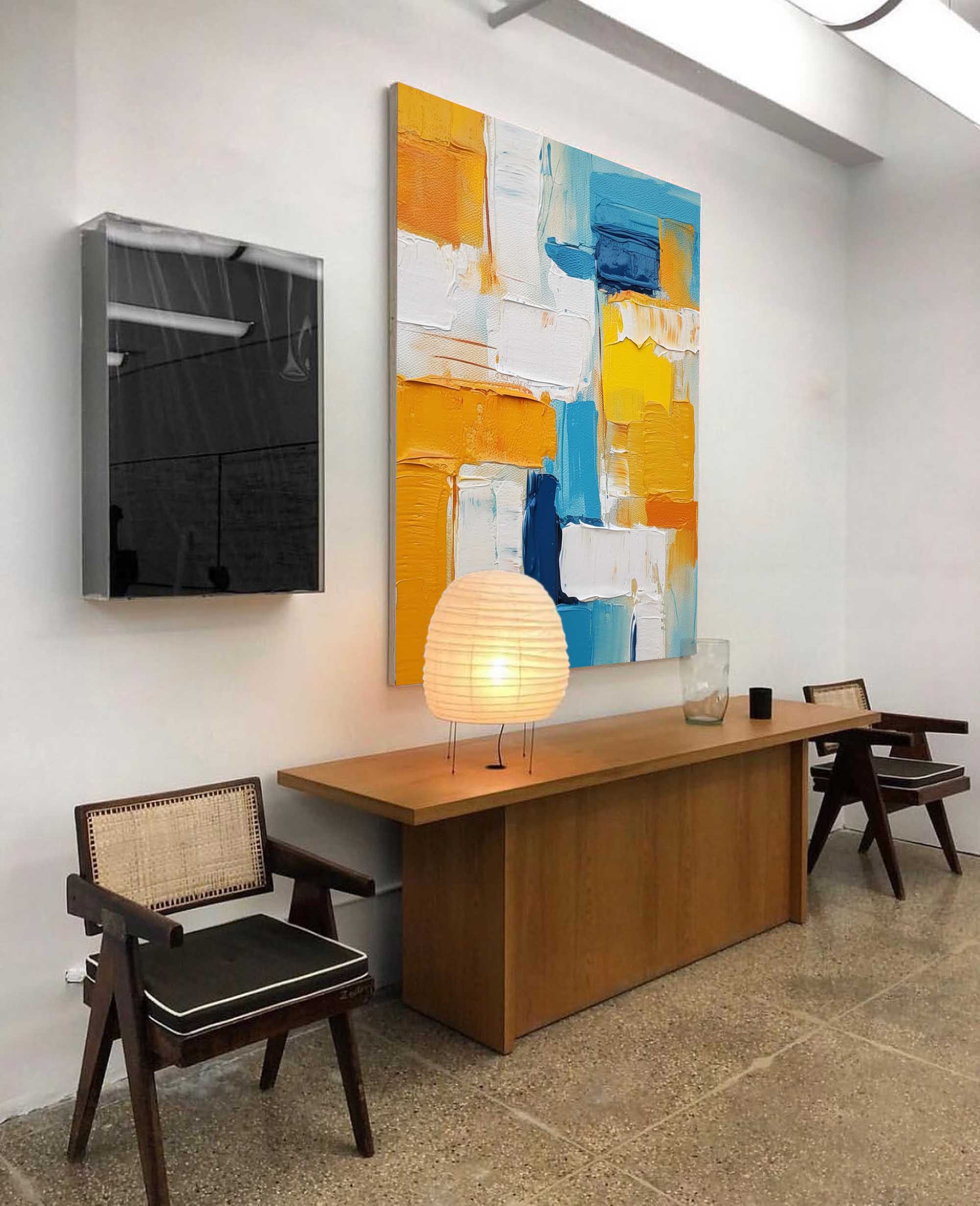 Sunburst Blocks in Blue and Gold