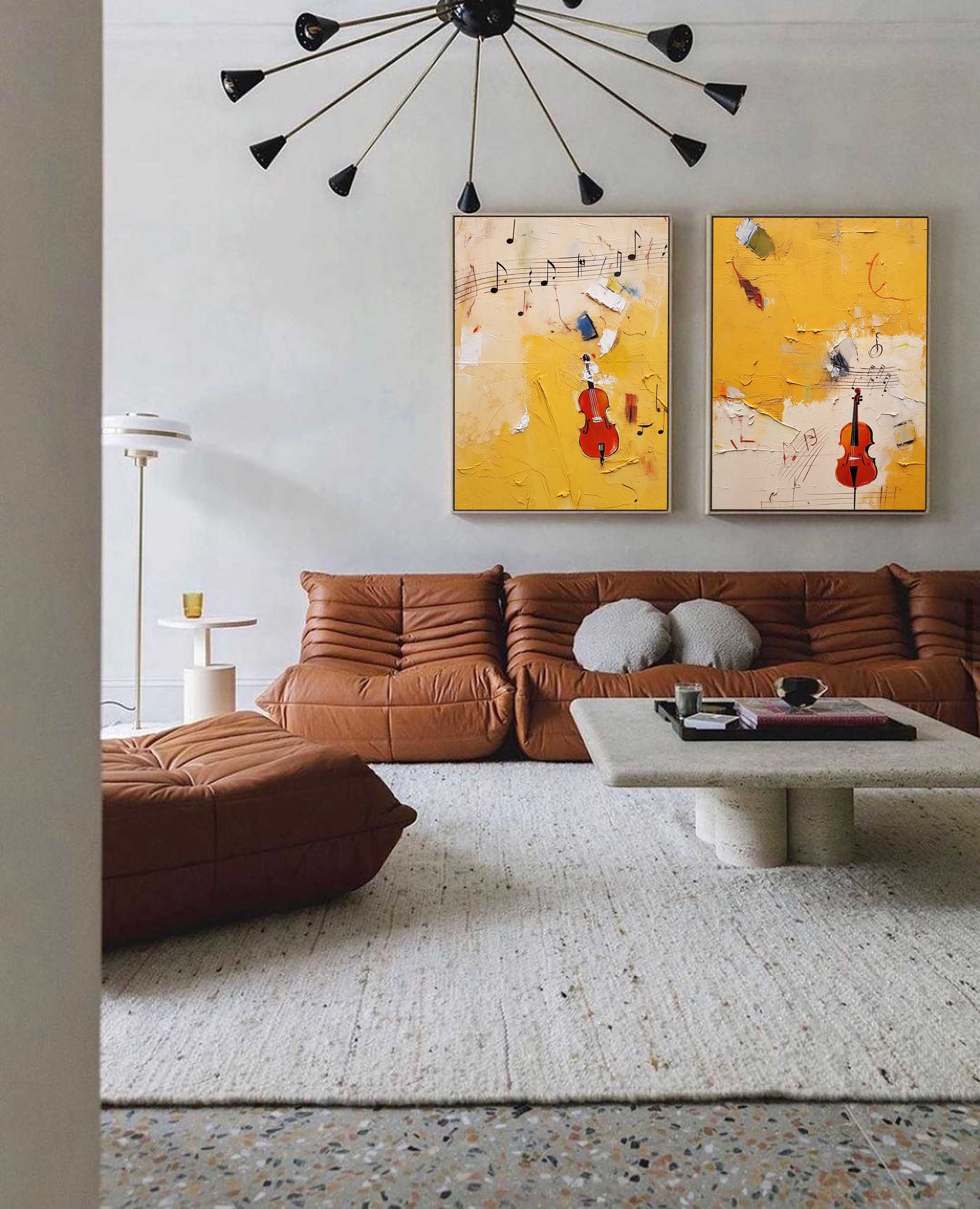 Geometric Abstract Art Duo Set