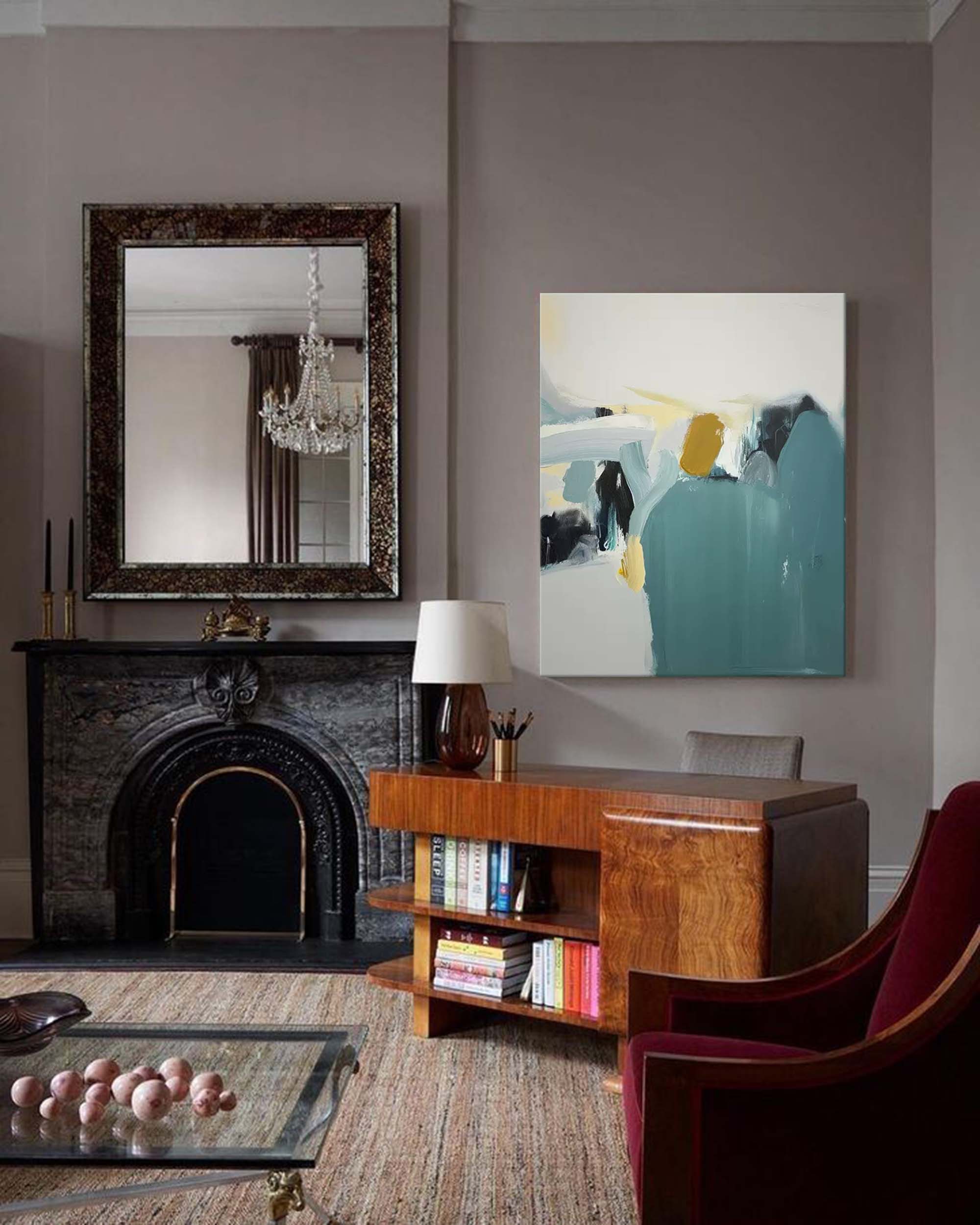 Abstract Minimalist Serenity �Contemporary Oil Painting on Canvas