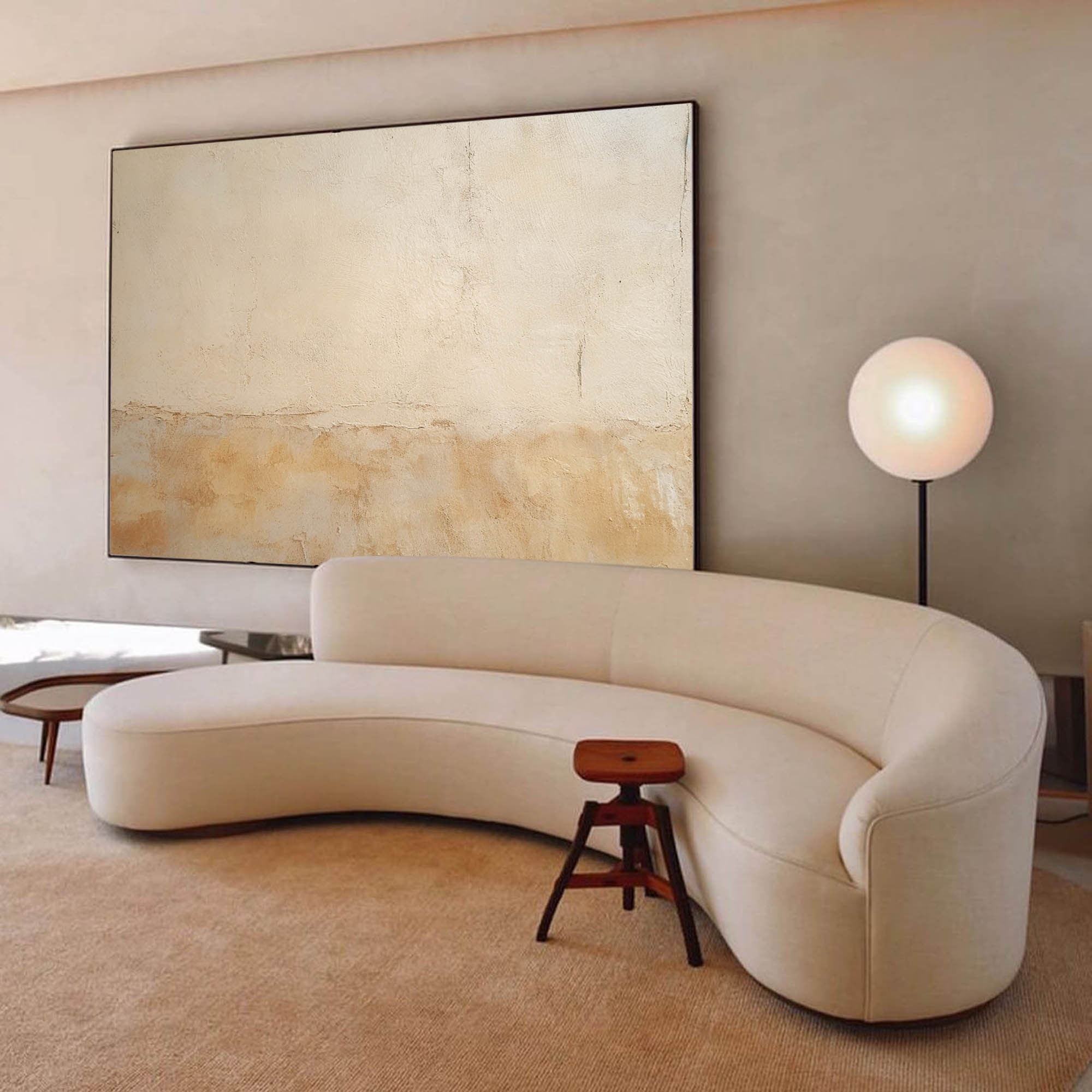 Earthy Textured Minimalist Canvas