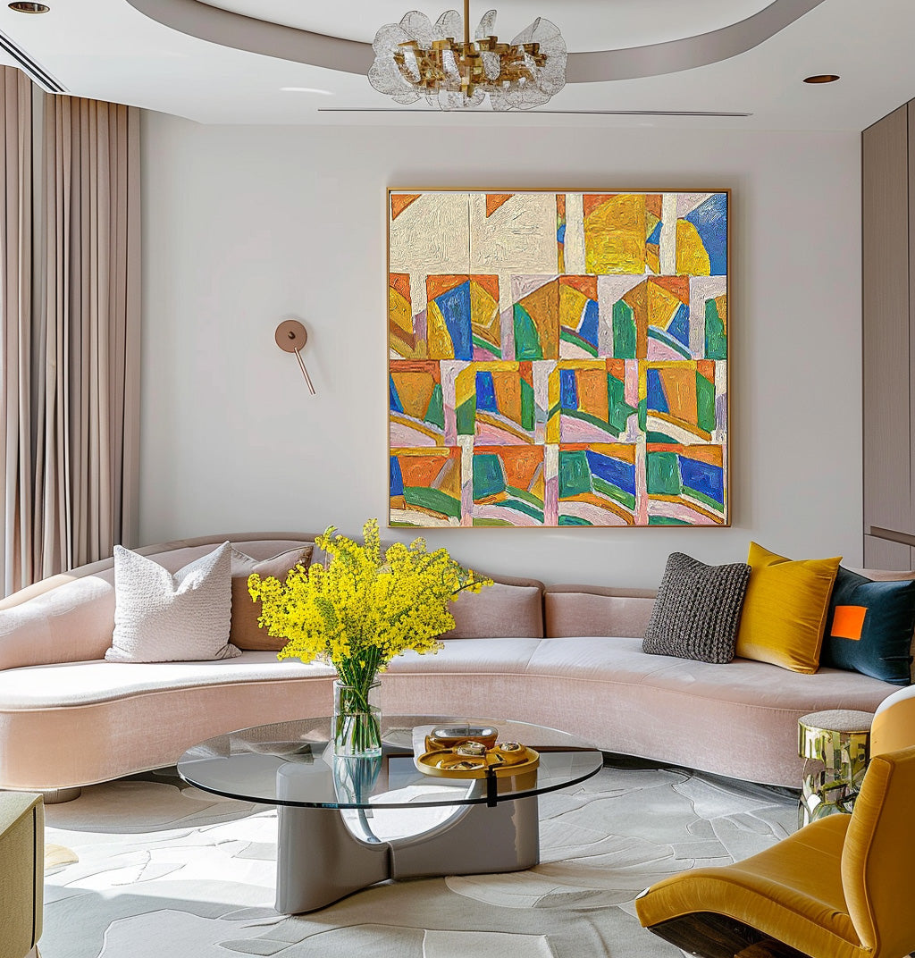 Geometric Abstract Pattern Canvas Art