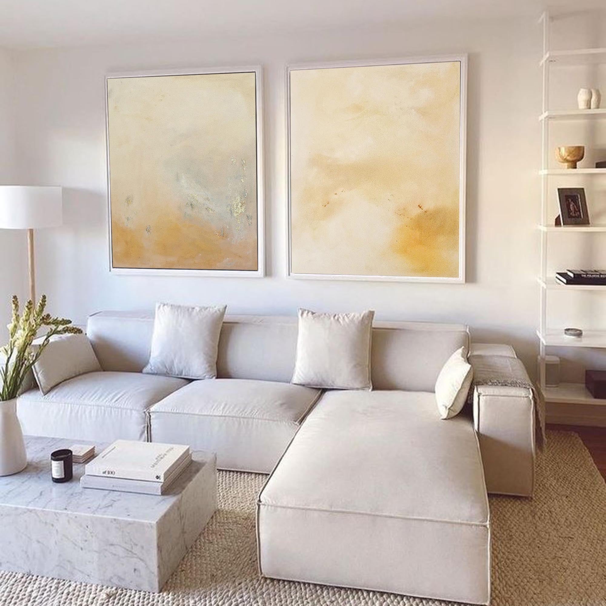 Neutral Abstract Canvas Art Set