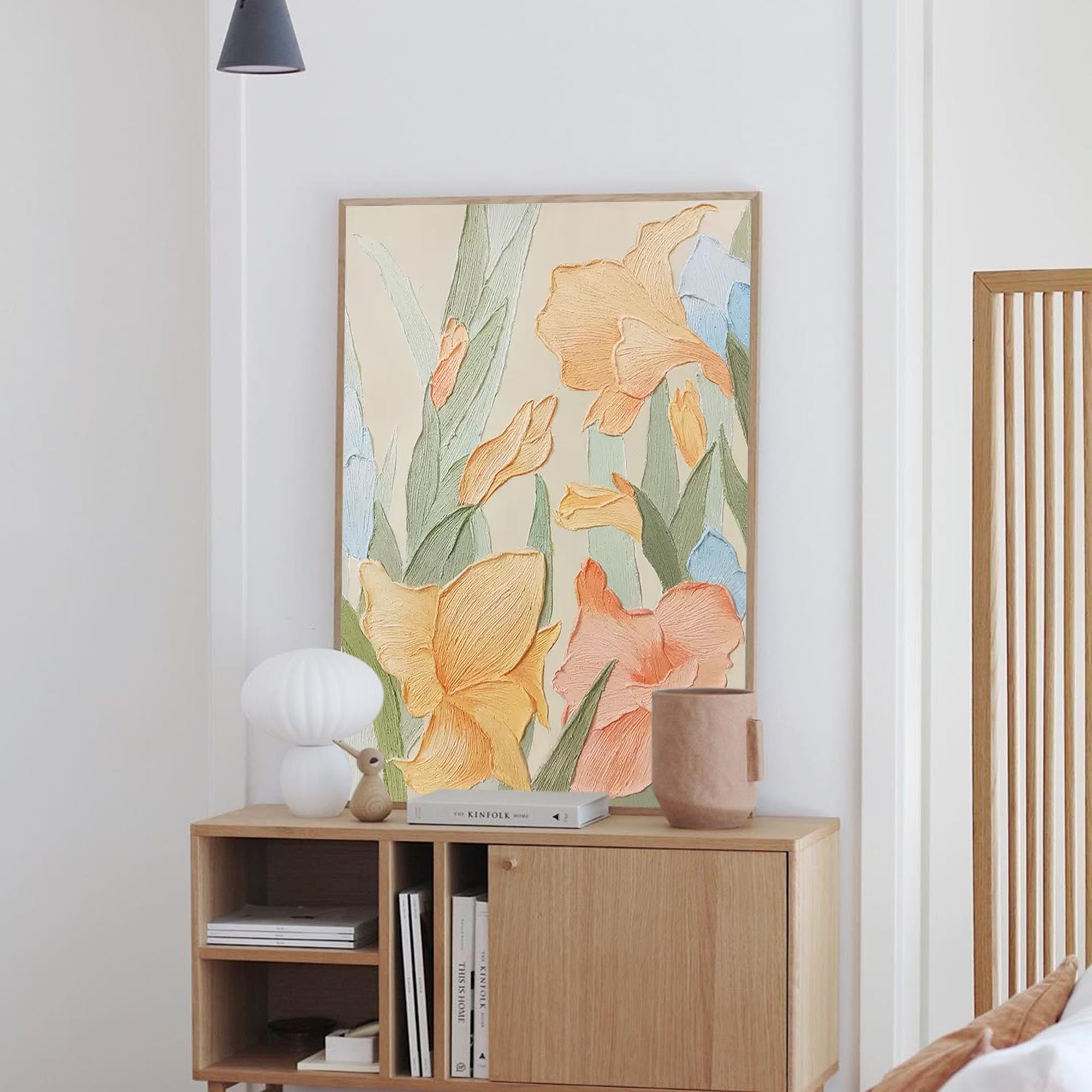 Vibrant Floral Textured Canvas Art