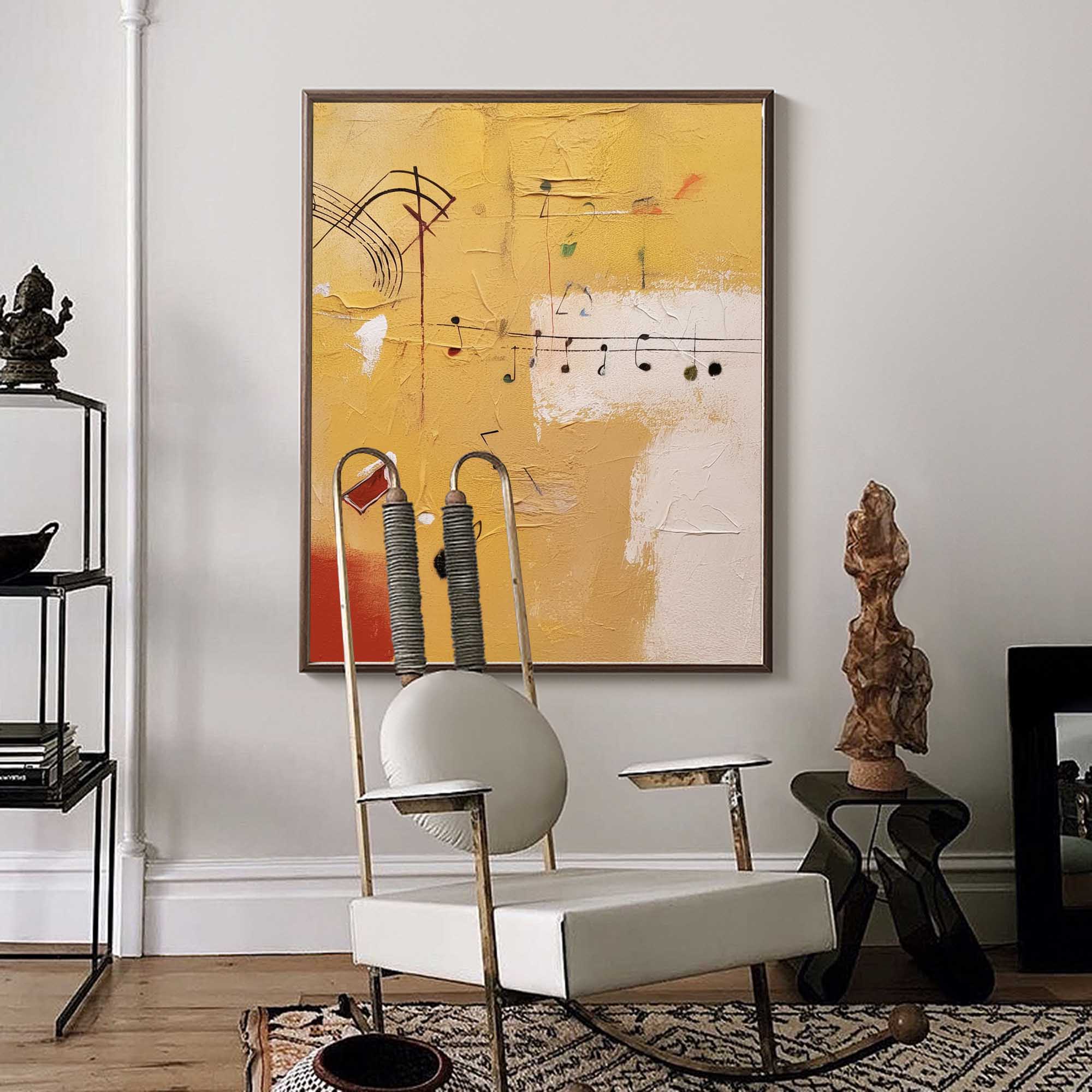 Melodic Abstract Symphony in Yellow