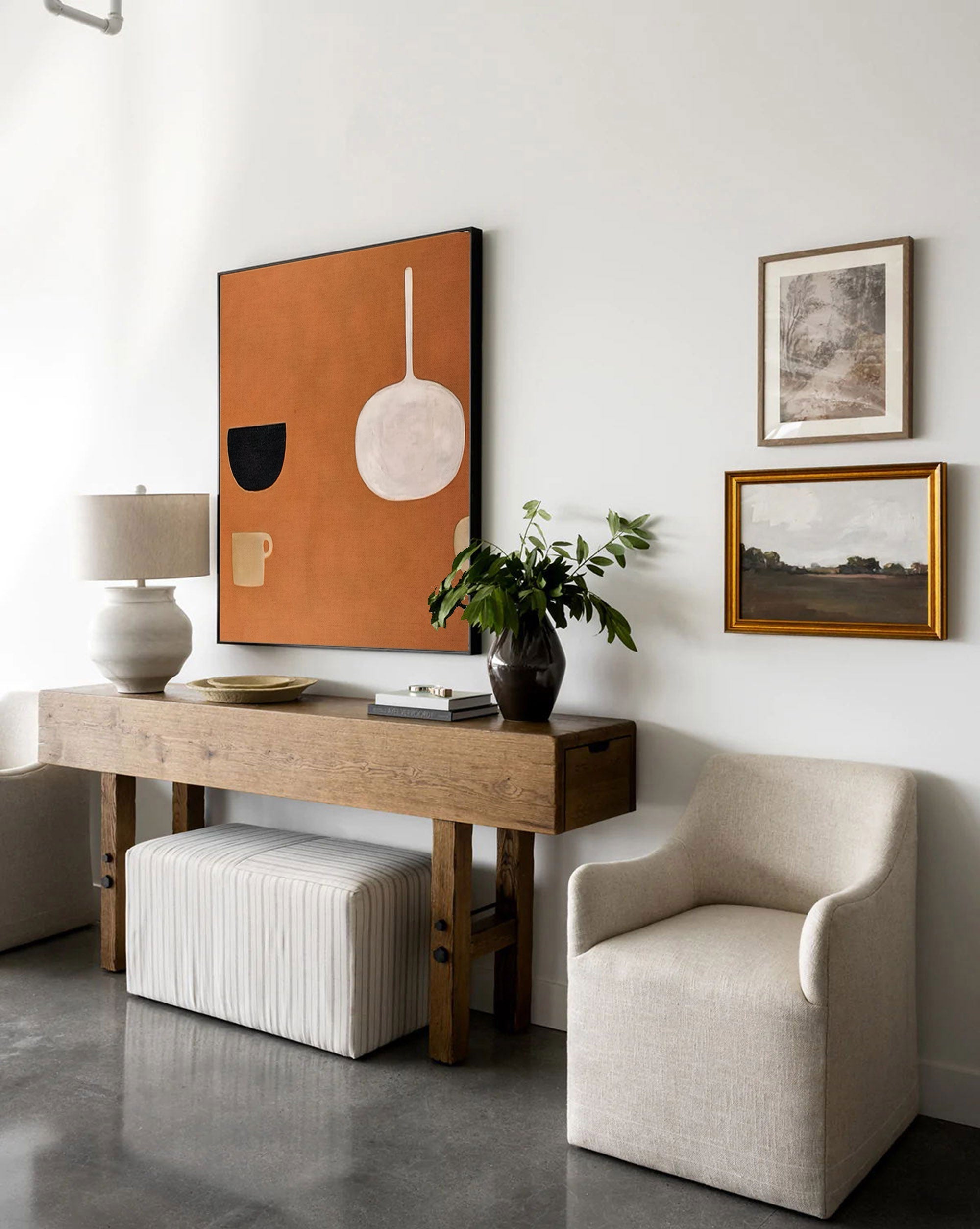 Minimalist Geometric Still Life Oil Painting