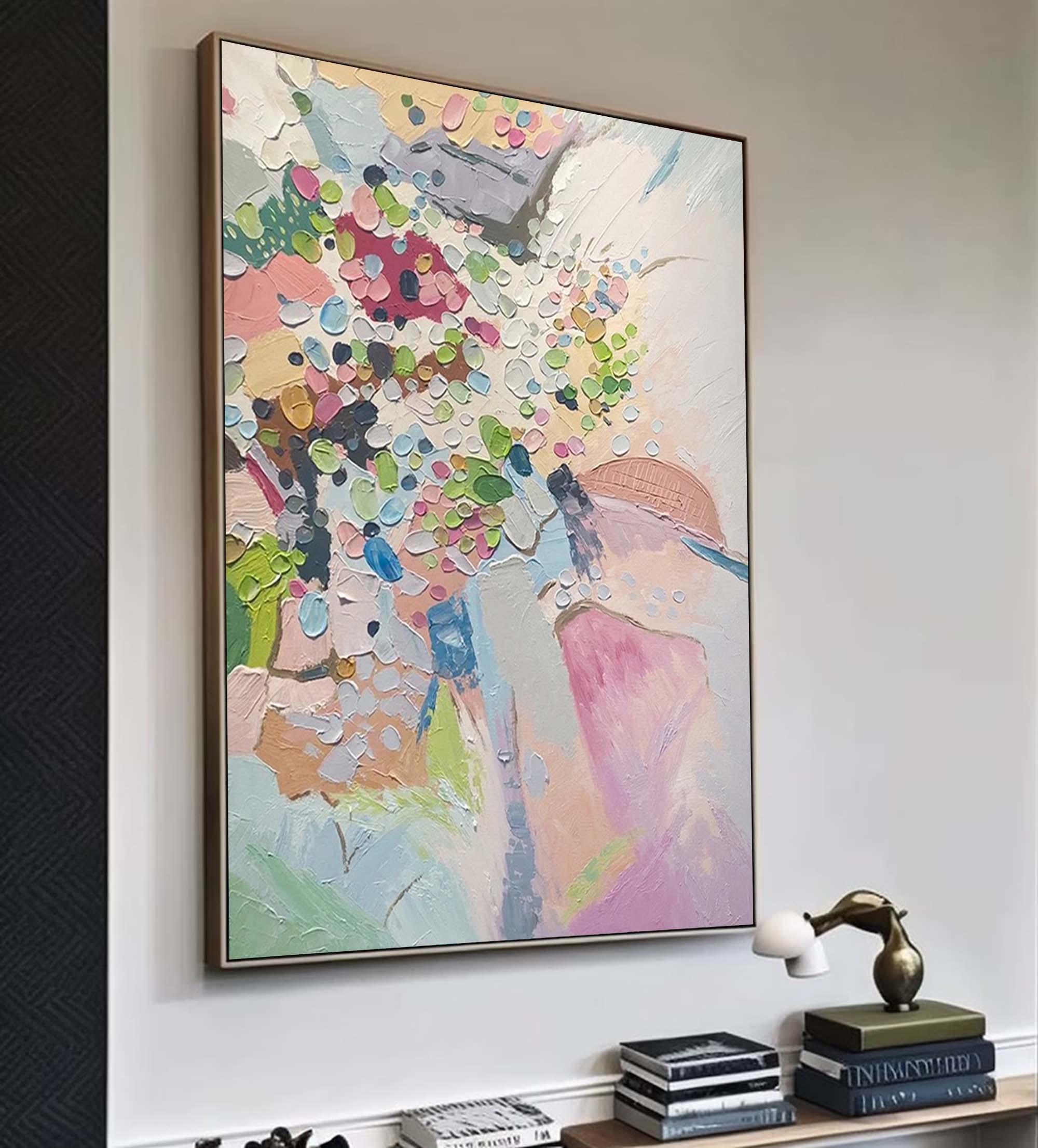 Pastel Dream Abstract Floral Textured Canvas Art