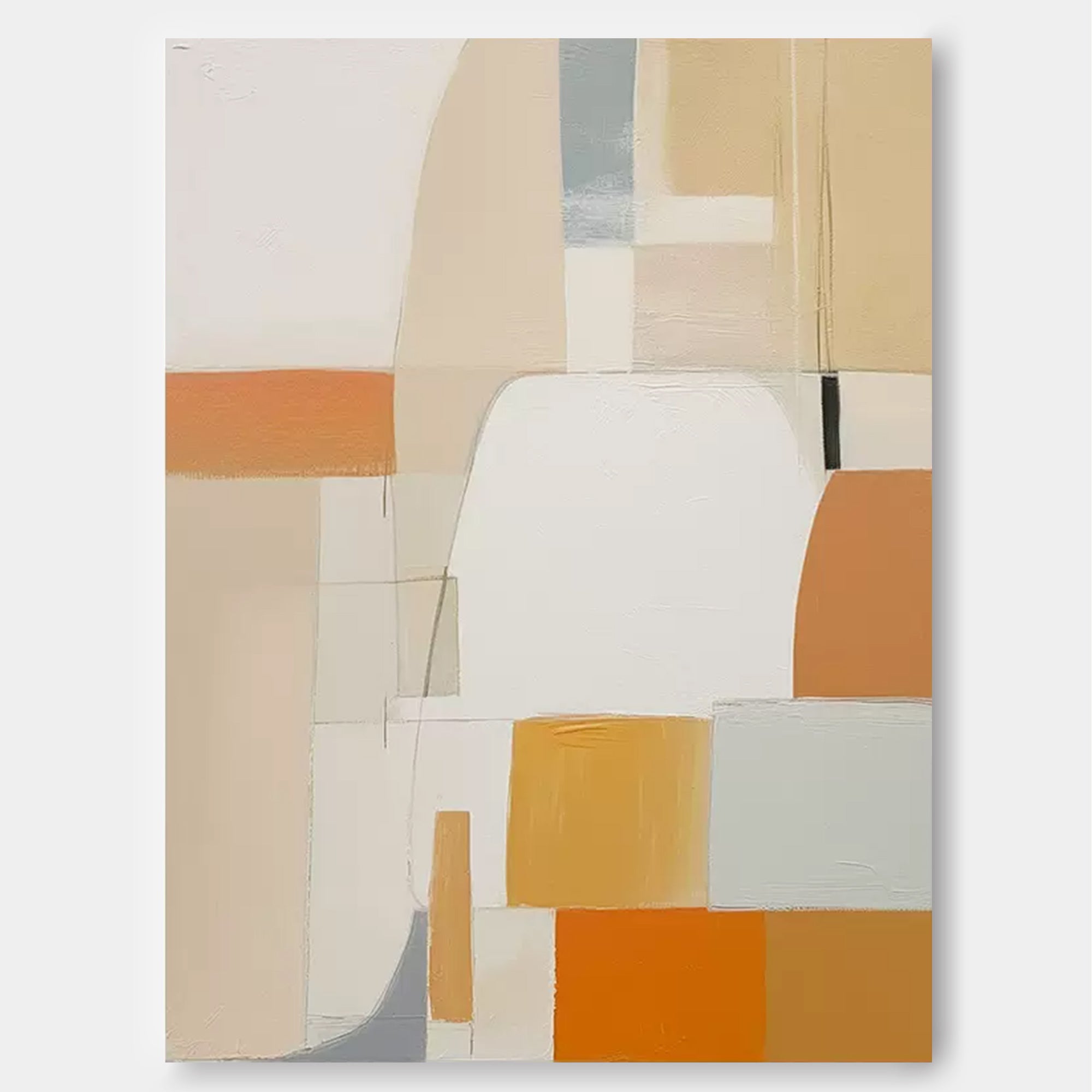 Modern Geometric Abstract in Warm Tones