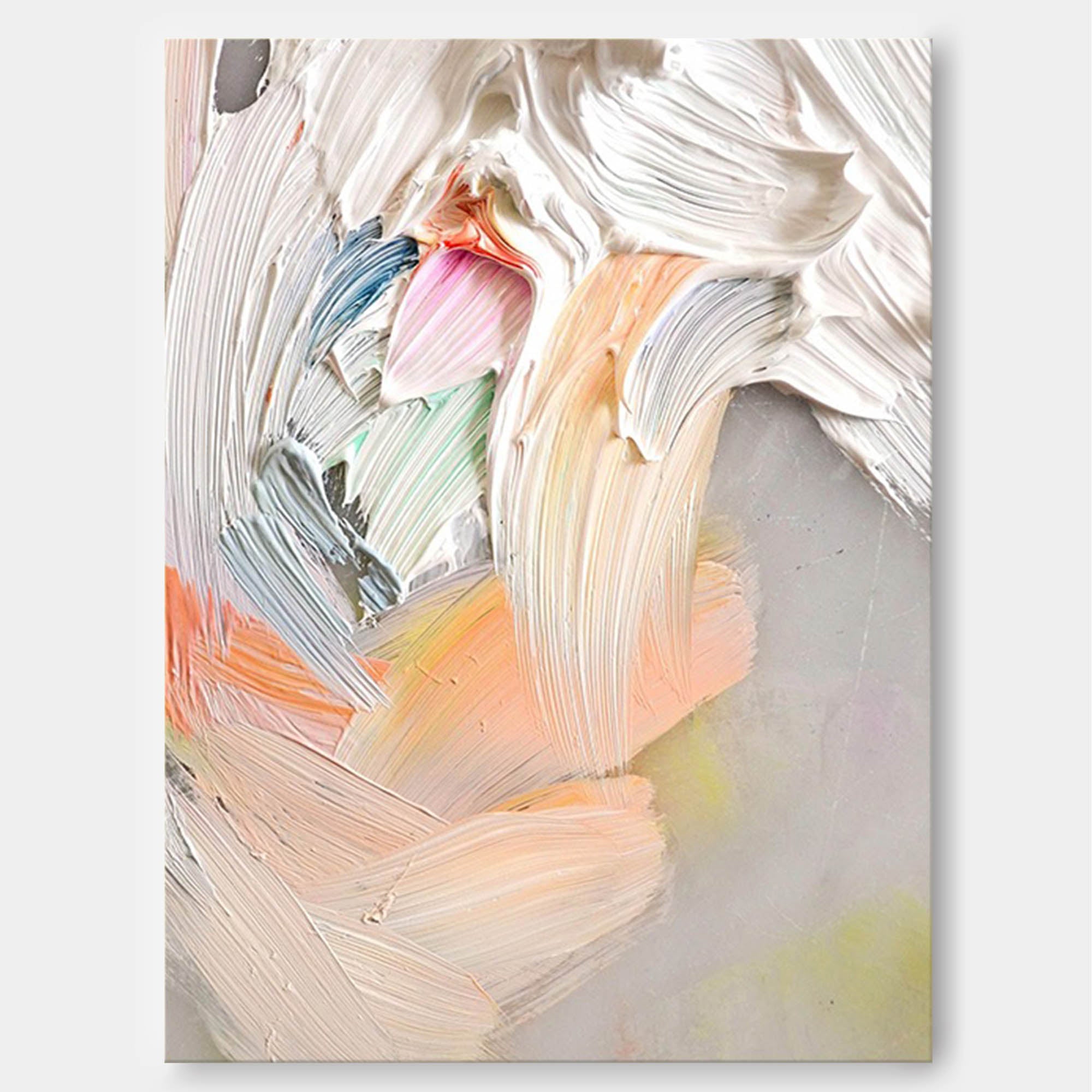 Textured Pastel Palette Knife Abstract Art