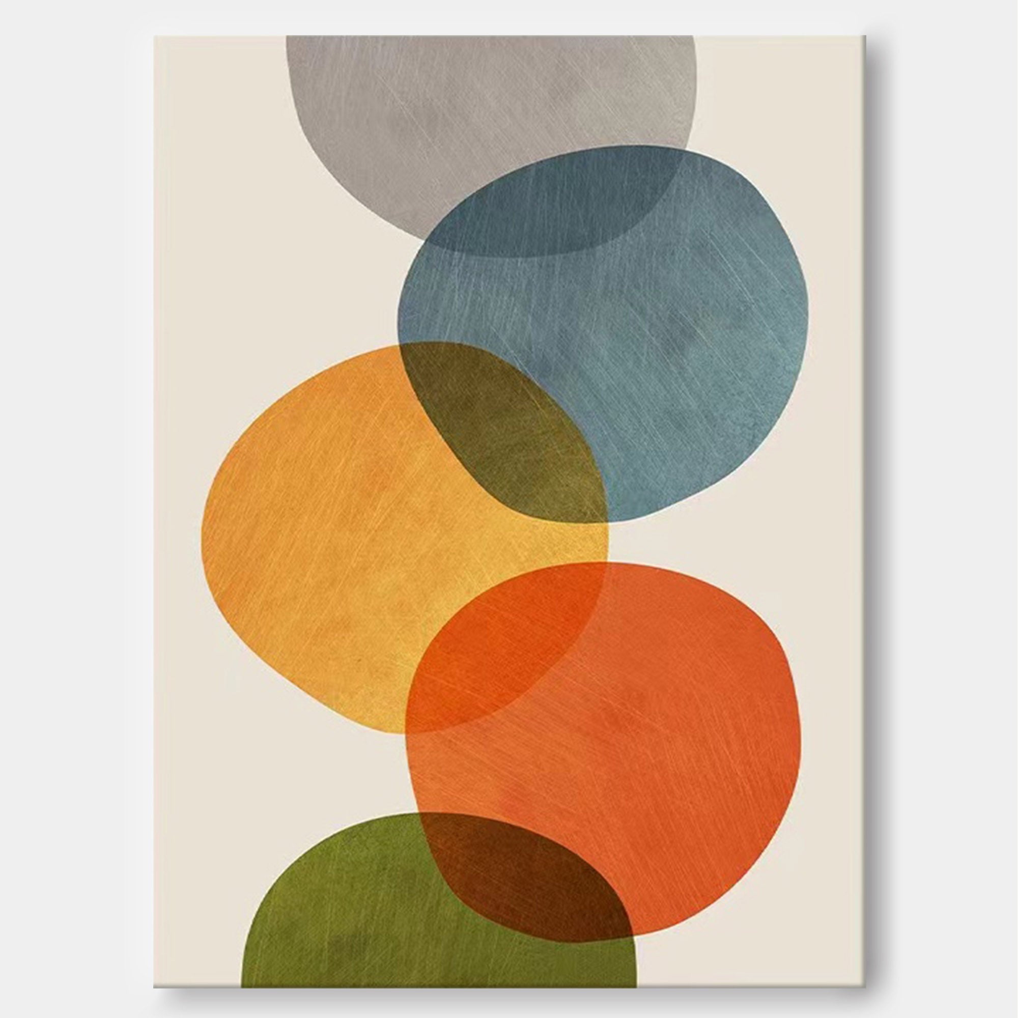 Overlapping Shapes: Earthy Abstract Flow