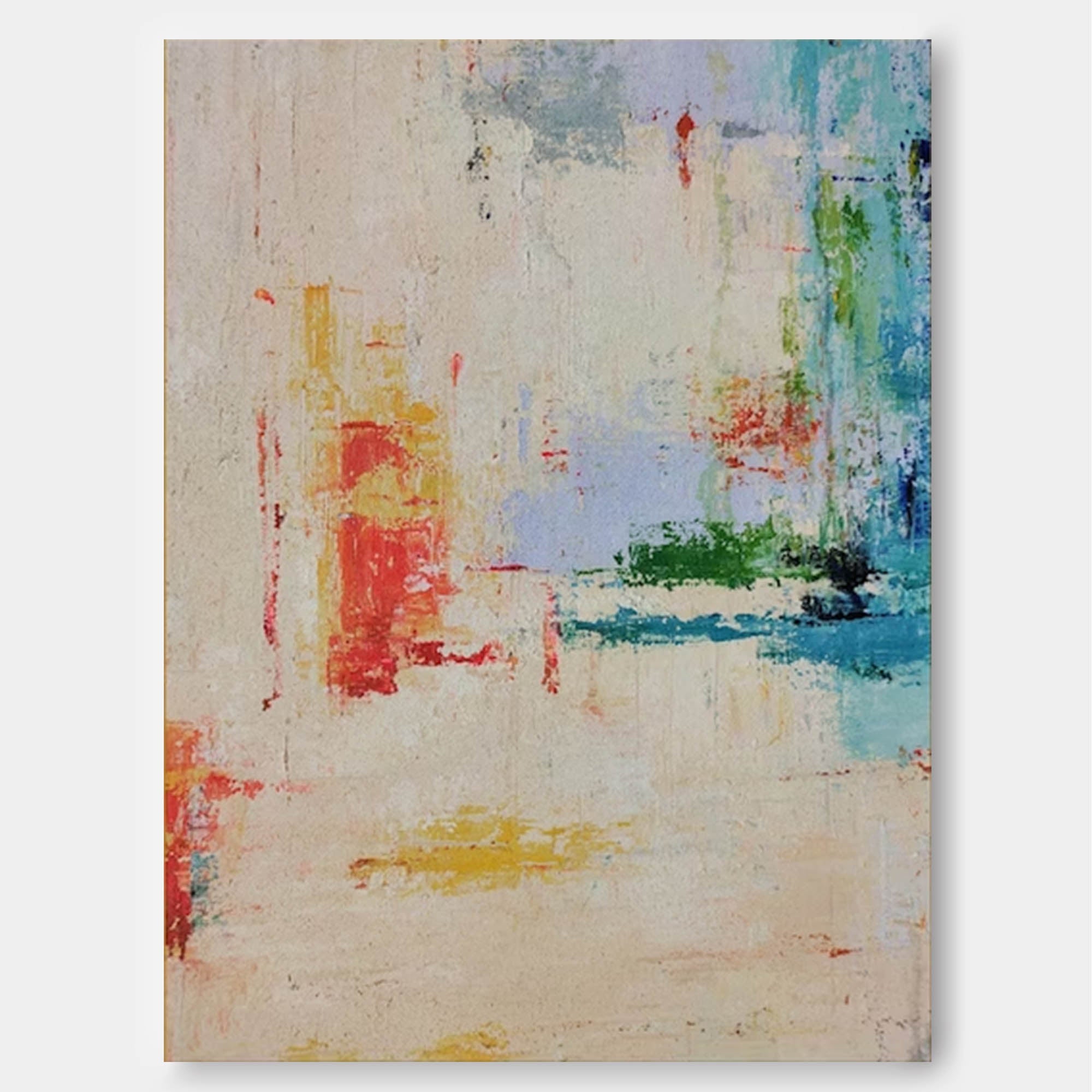 Soft Colorful Abstract Canvas Art