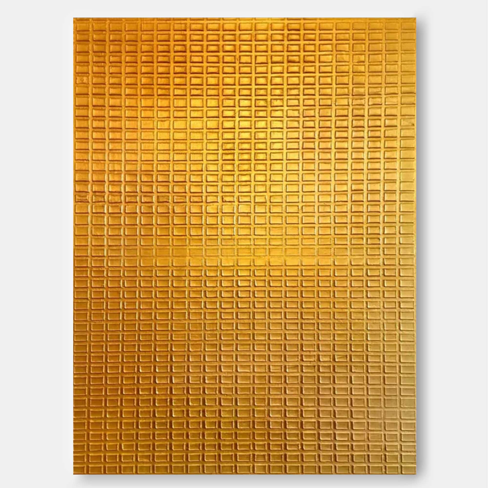 Golden Geometric Textured Artwork
