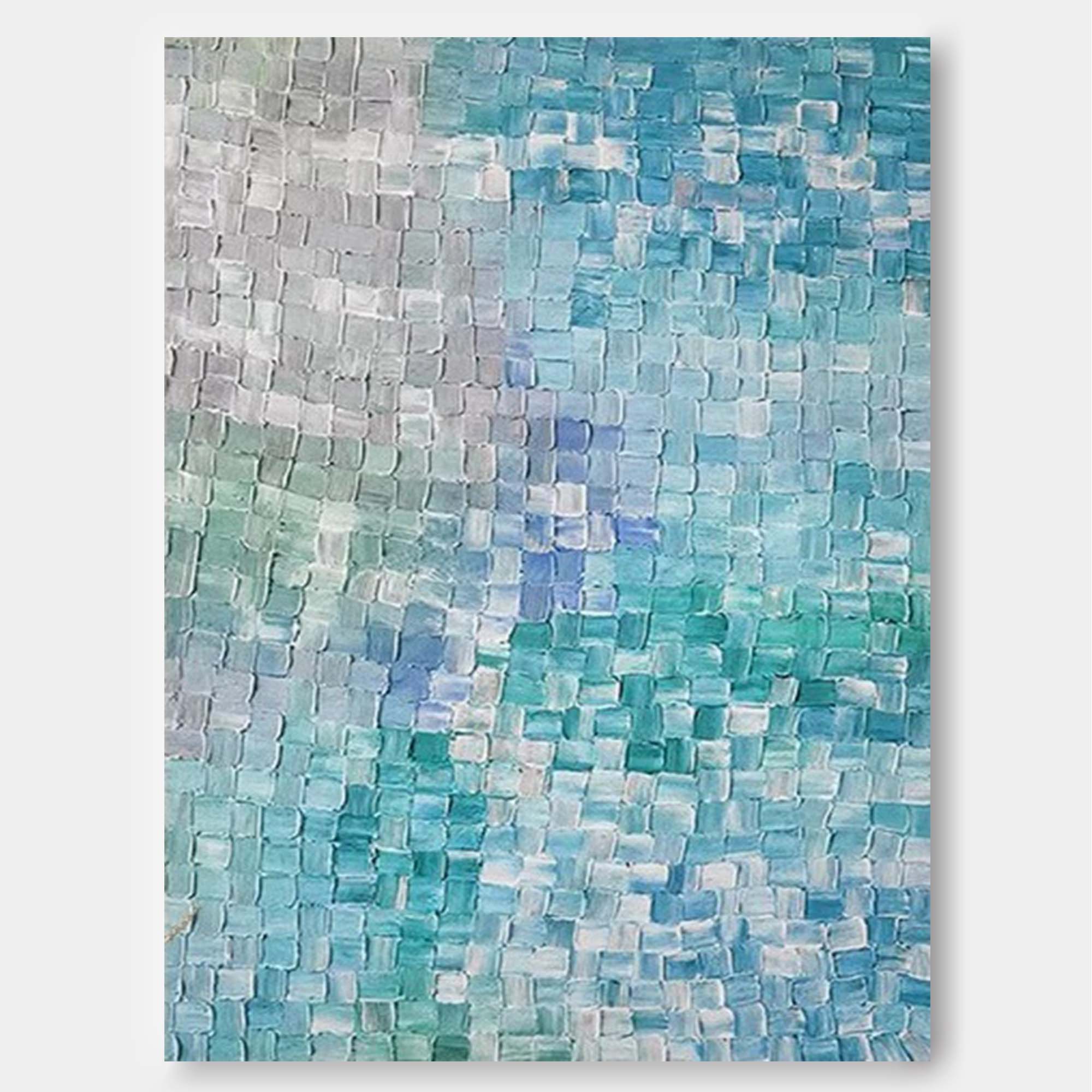 Ocean Breeze Textured Abstract Art