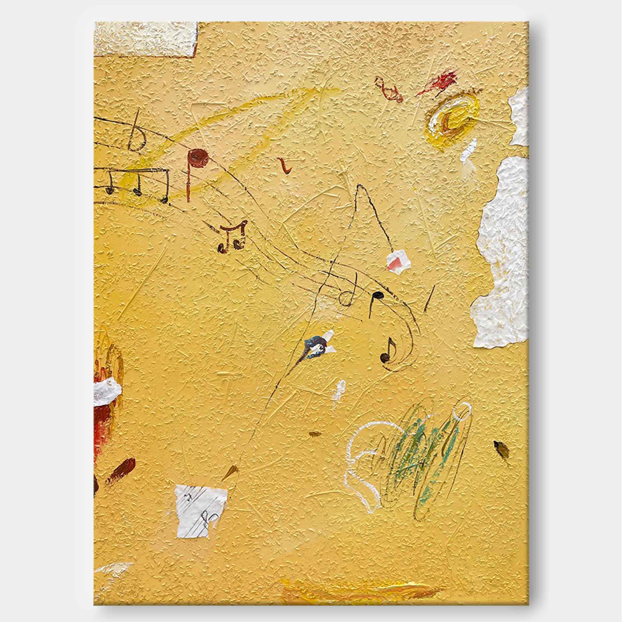 Musical Notes Abstract Textured Canvas Art