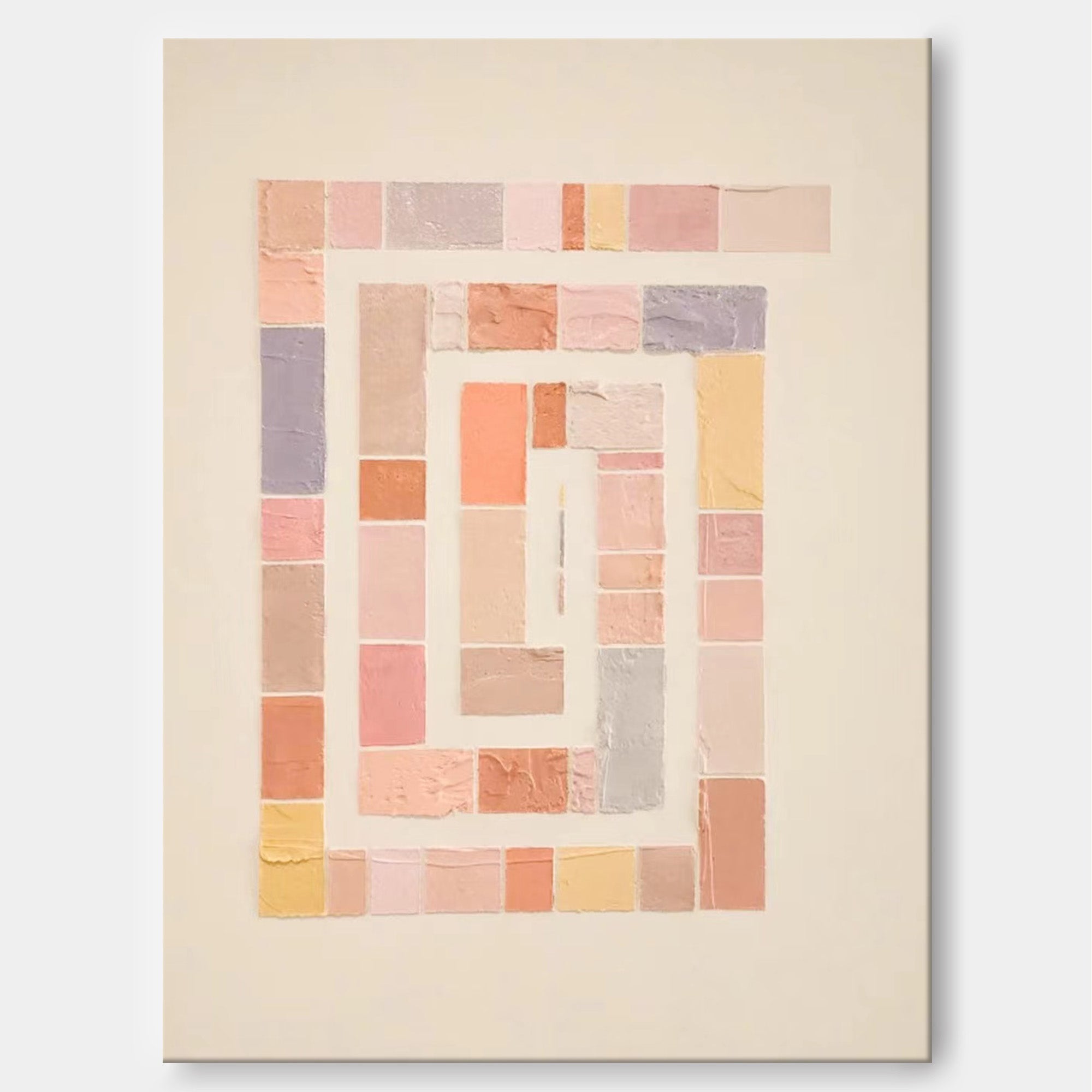 Soft Spiral: Pastel Geometric Harmony