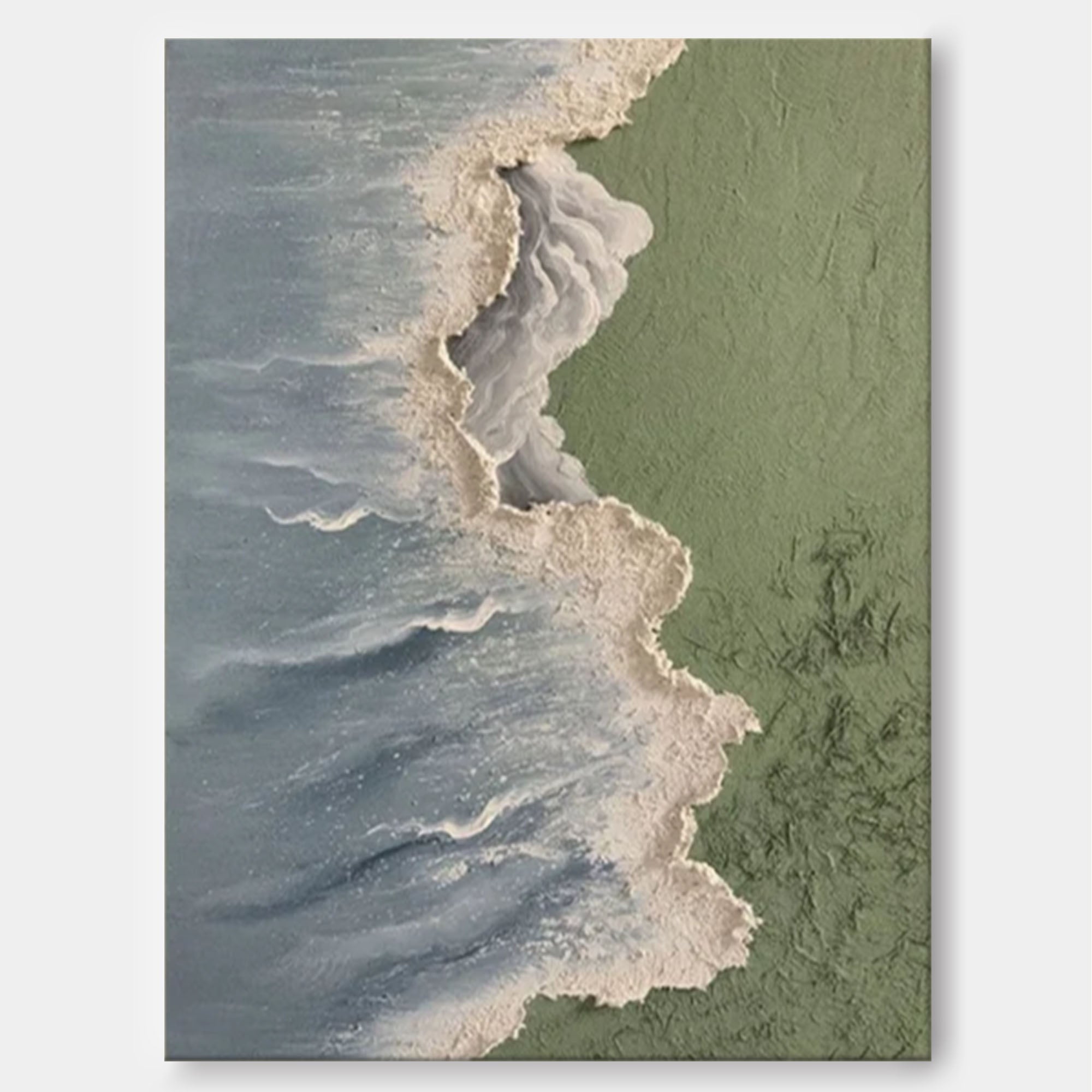Textured Coastal Shoreline Art