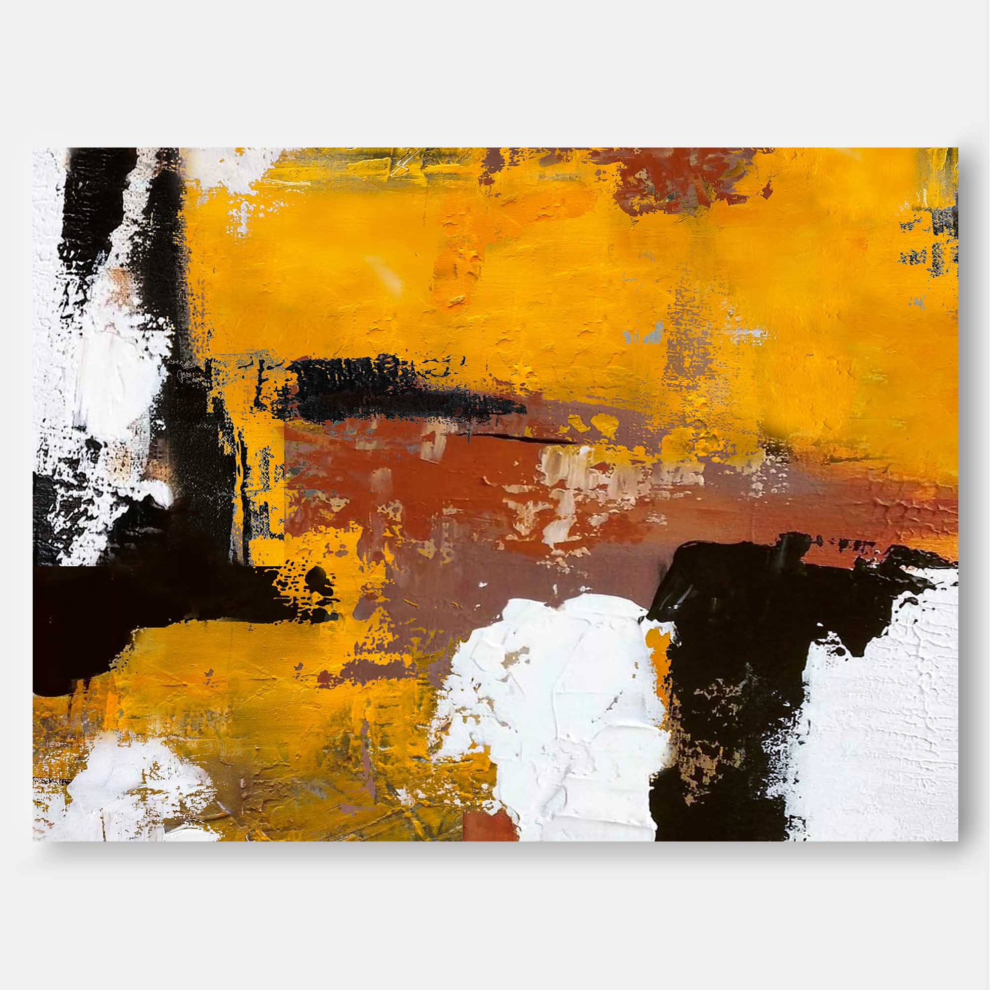 Golden Hues Abstract Wall Art