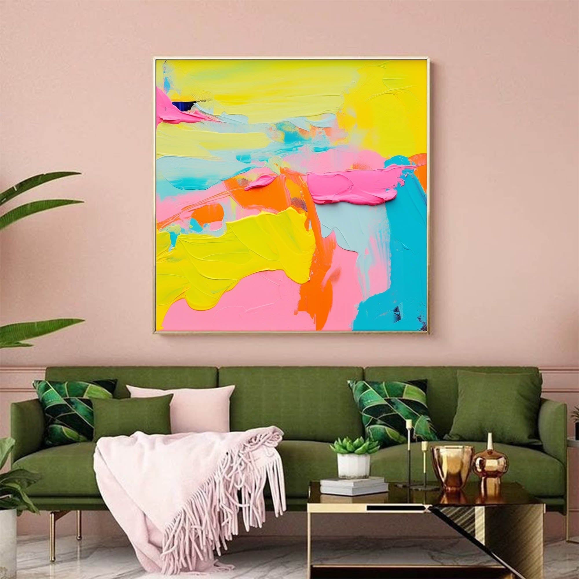 Radiant Waves Abstract Canvas