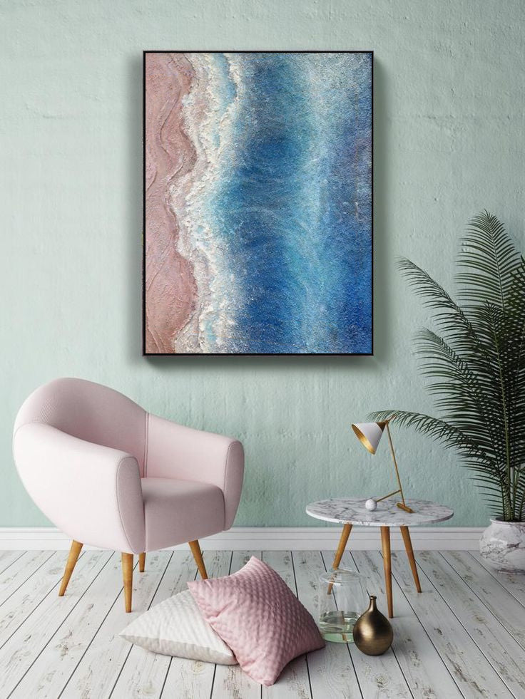 Textured Aerial Coastal Abstract Art