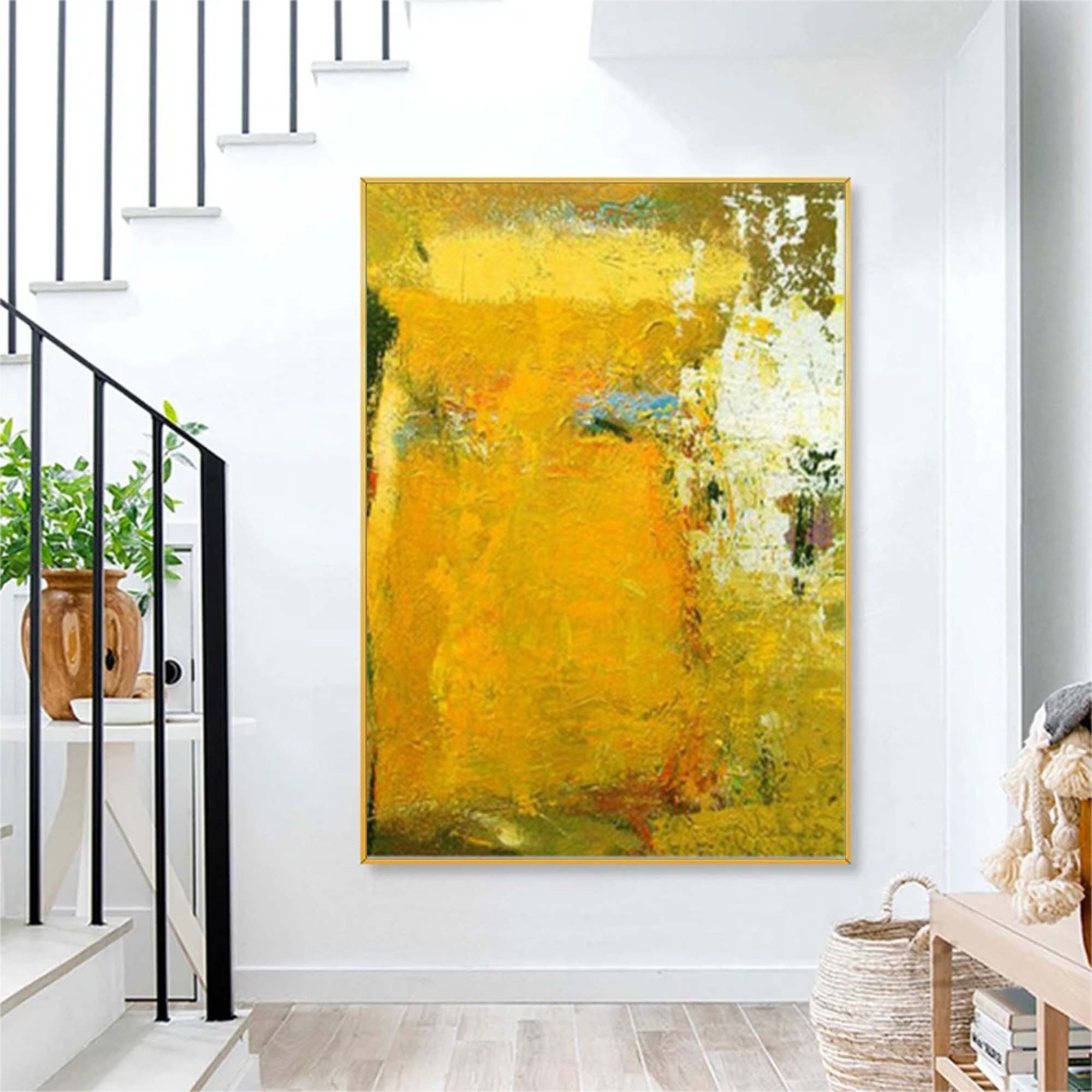 Golden Abstract Textured Canvas