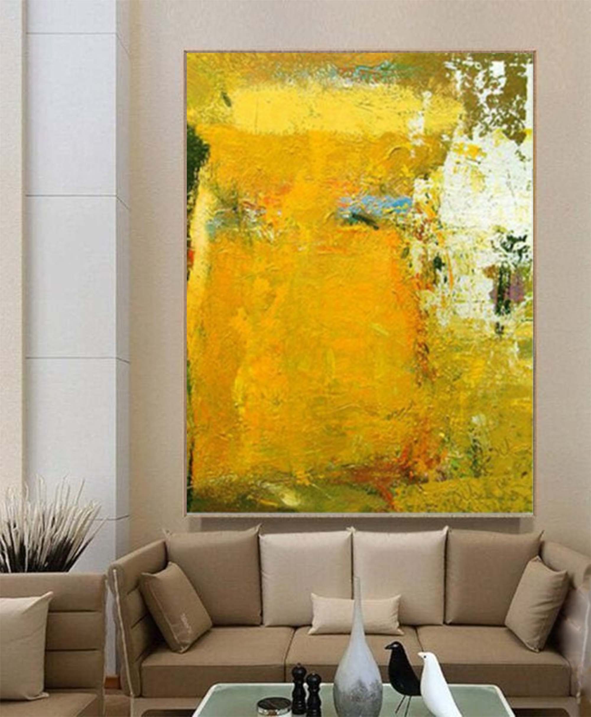 Golden Abstract Textured Canvas