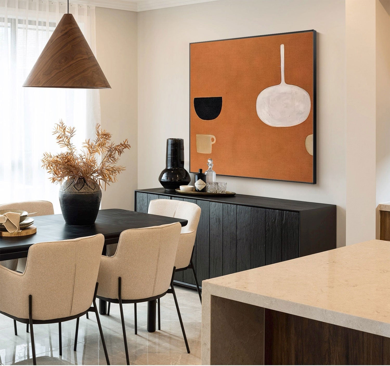 Minimalist Geometric Still Life Oil Painting