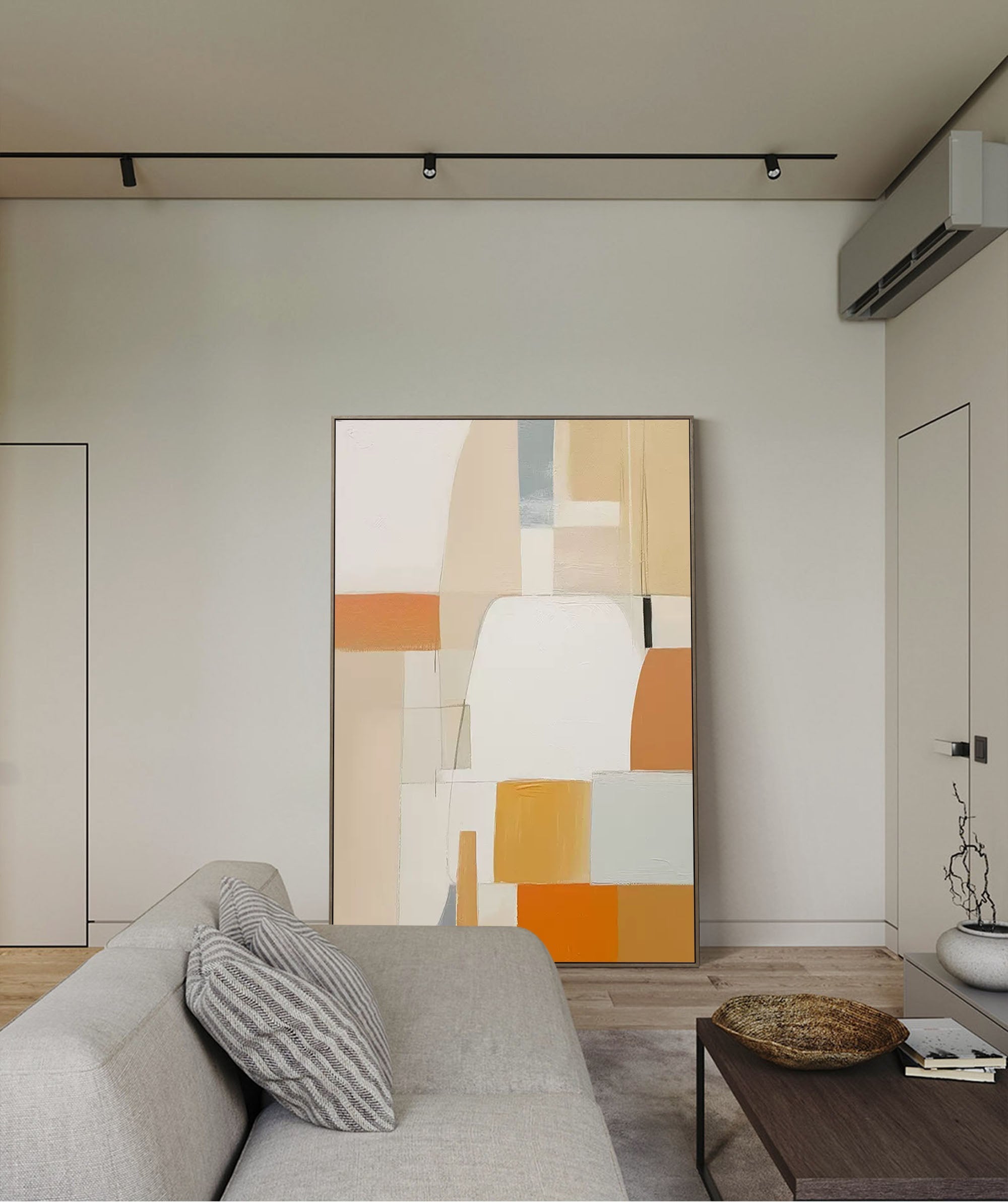 Modern Geometric Abstract in Warm Tones