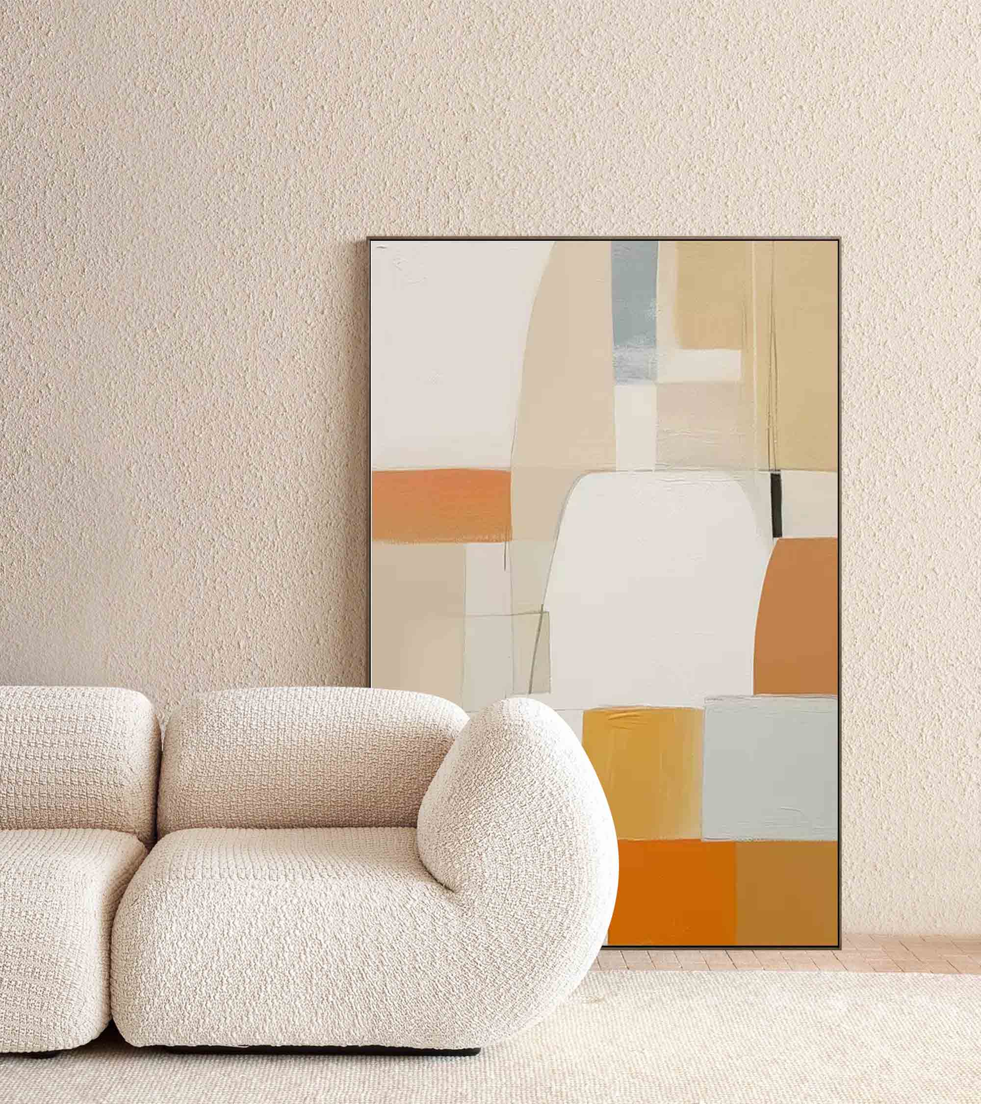 Modern Geometric Abstract in Warm Tones