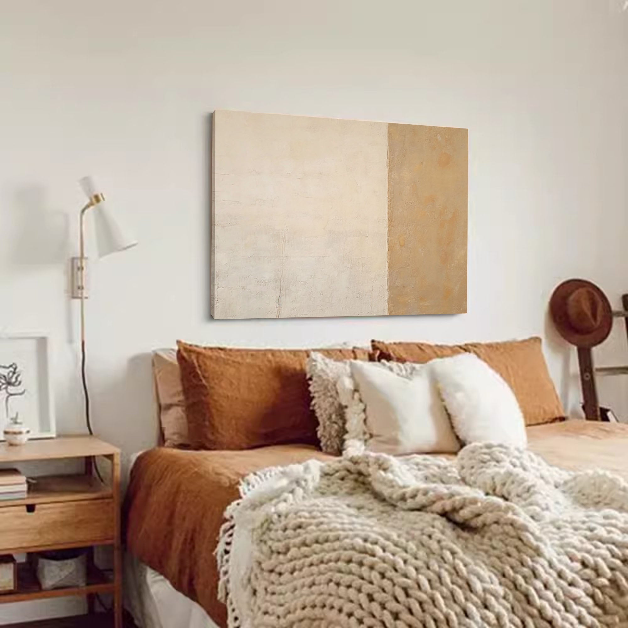 Earthy Minimalist Abstract Canvas