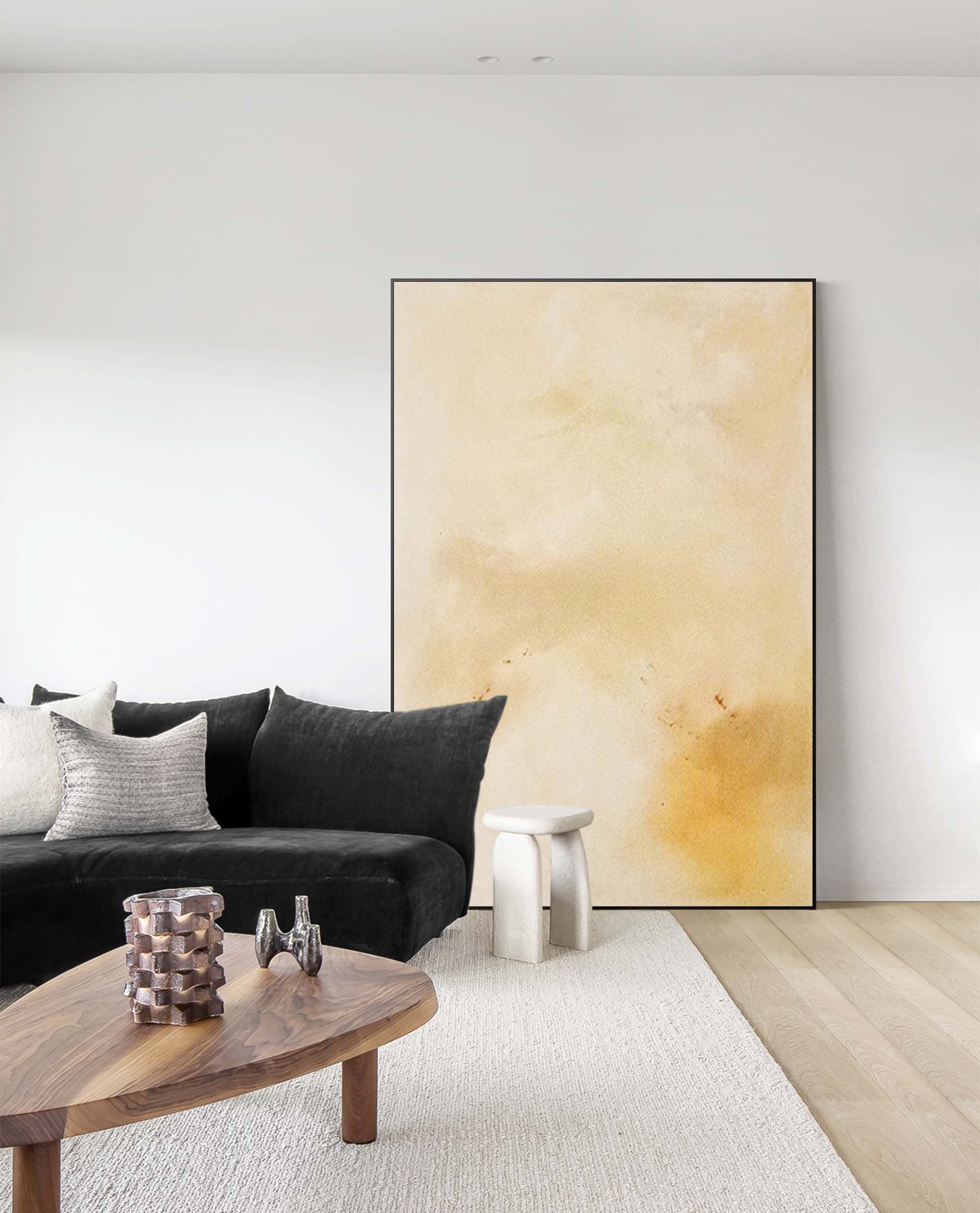 Neutral Minimalist Abstract Canvas