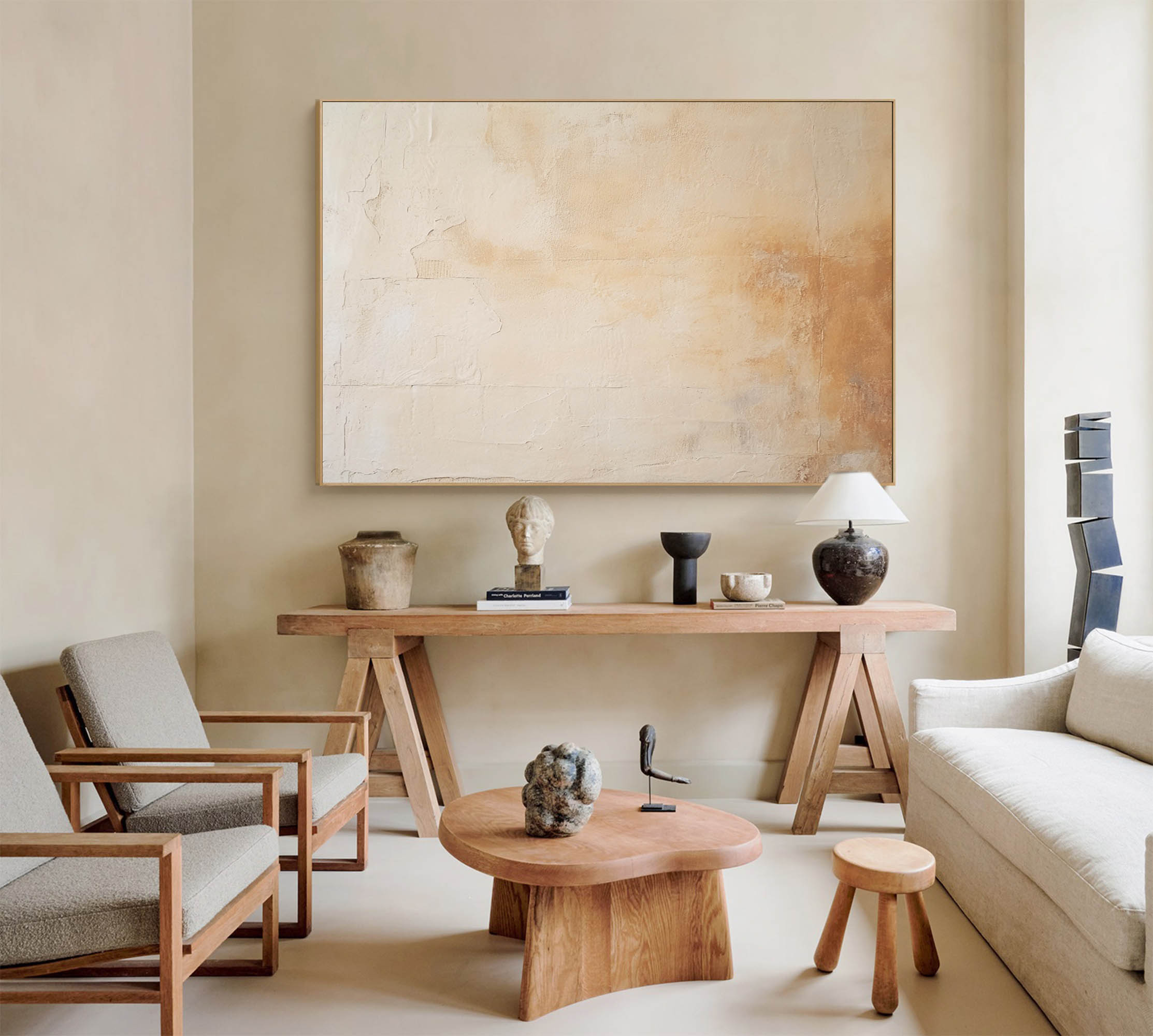 Textured Earthy Minimalist Canvas