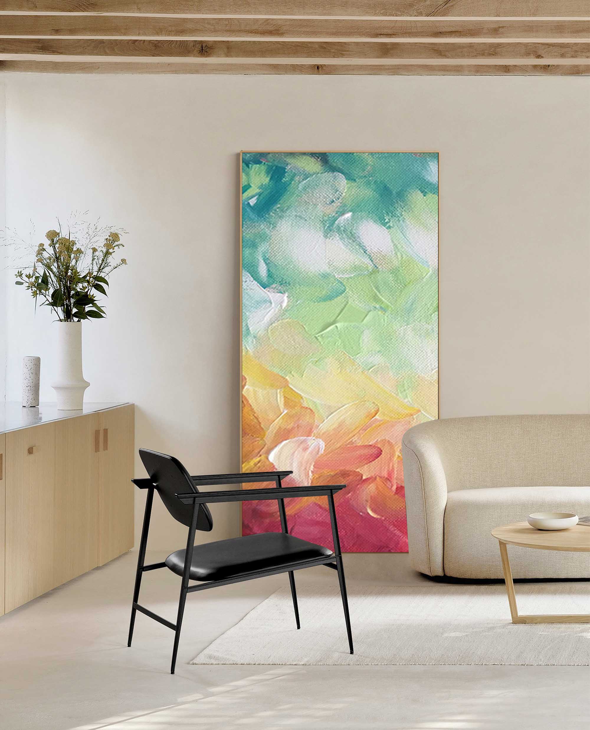Vivid Abstract Textured Oil Painting