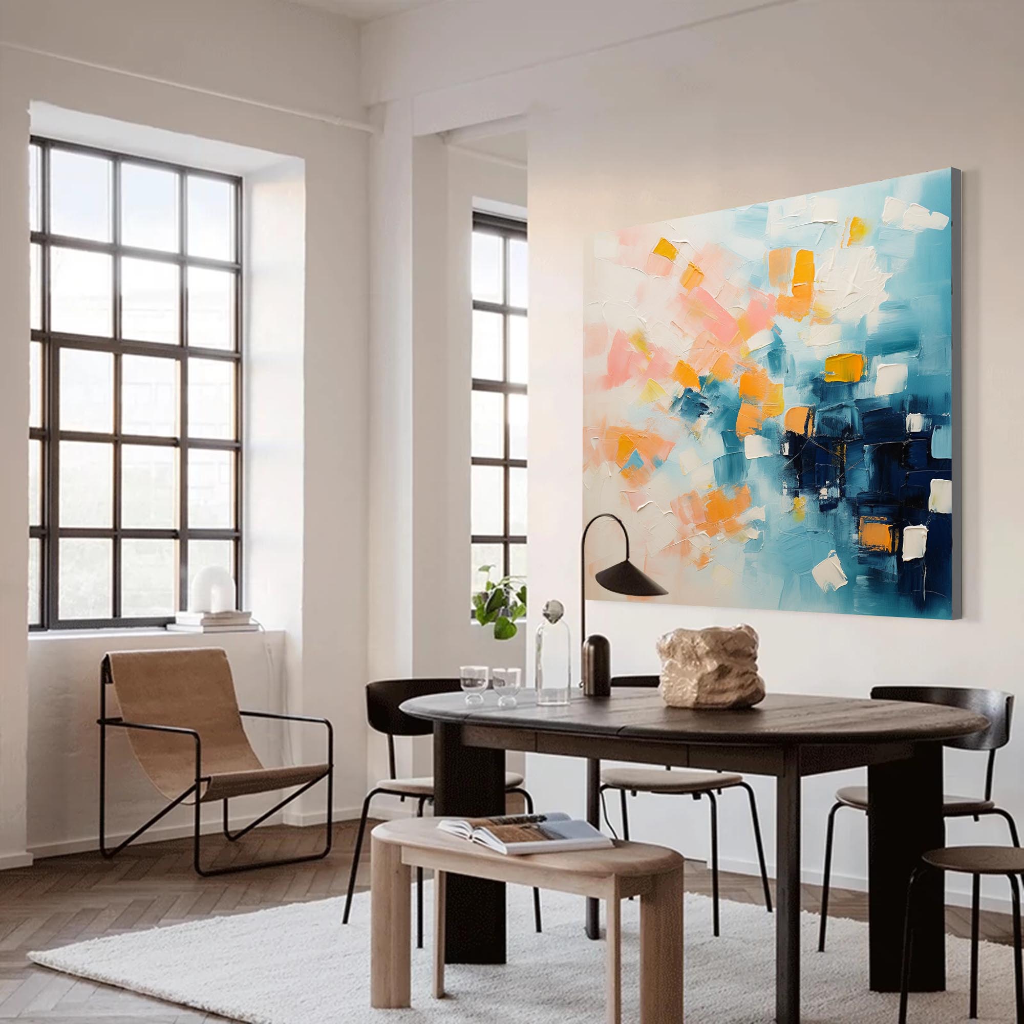 Soft Pastel Abstract Canvas Art