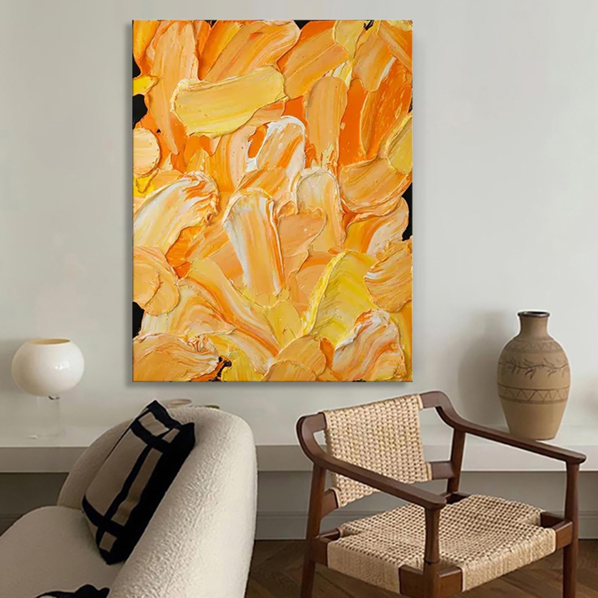 Bold Orange Abstract Palette Art